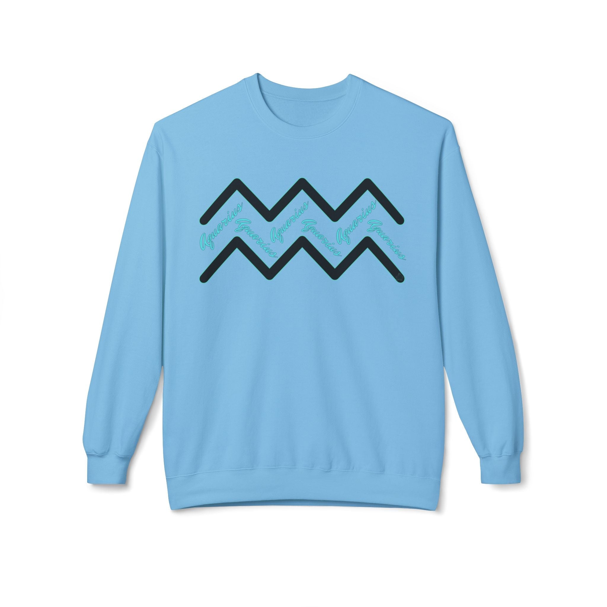 Aquarius Zodiac Crewneck Sweatshirt — Aquarius Symbol Astrological Sweatshirt