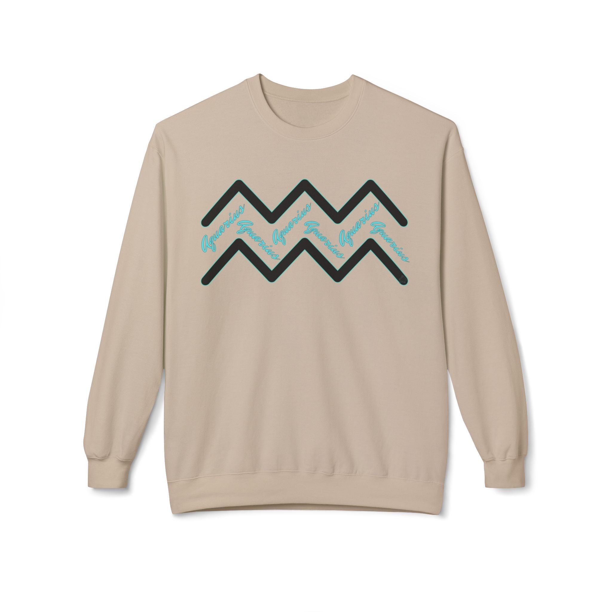 Aquarius Zodiac Crewneck Sweatshirt — Aquarius Symbol Astrological Sweatshirt