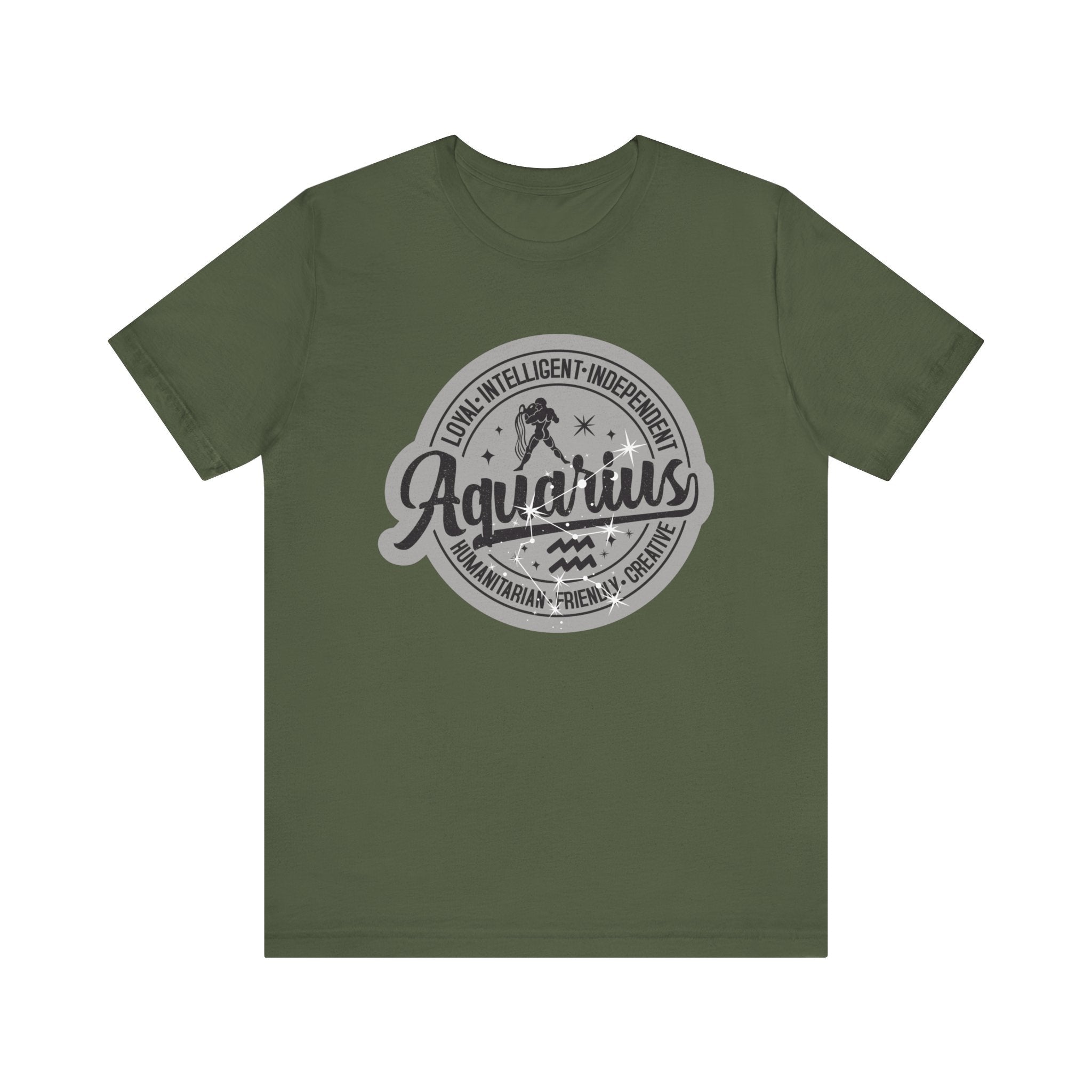 Aquarius Zodiac Unisex Casual Classic Jersey Short Sleeve TeeT-ShirtAquarius Zodiac Unisex Casual Classic Jersey Short Sleeve Tee