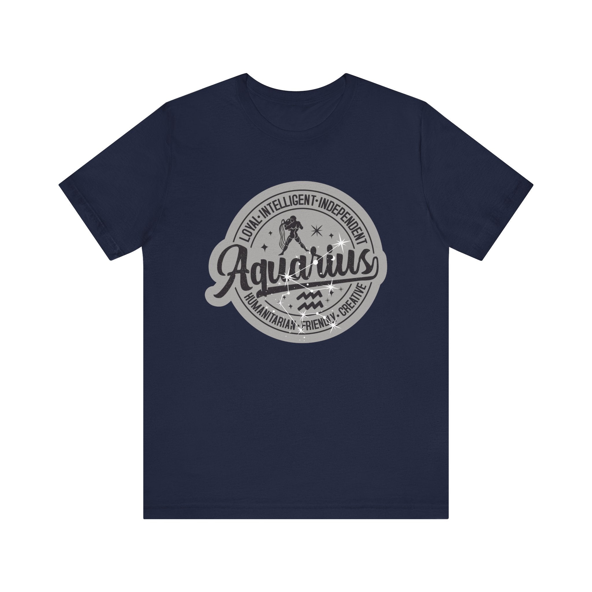 Aquarius Zodiac Unisex Casual Classic Jersey Short Sleeve TeeT-ShirtAquarius Zodiac Unisex Casual Classic Jersey Short Sleeve Tee