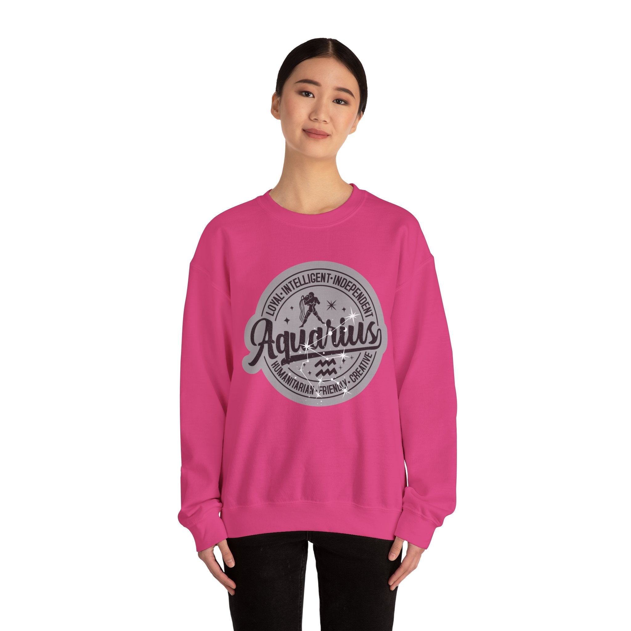 Aquarius Zodiac Unisex Casual Crewneck SweatshirtSweatshirtAquarius Zodiac Unisex Casual Crewneck Sweatshirt