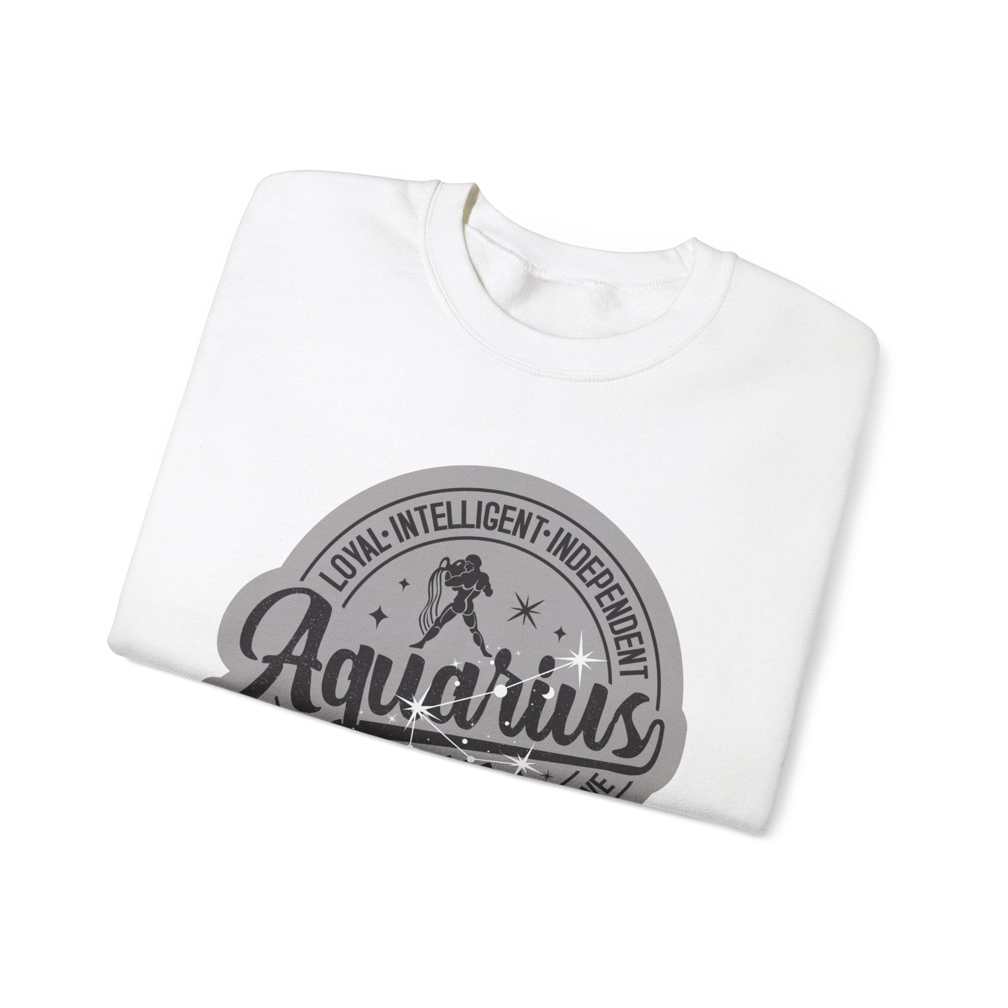 Aquarius Zodiac Unisex Casual Crewneck SweatshirtSweatshirtAquarius Zodiac Unisex Casual Crewneck Sweatshirt
