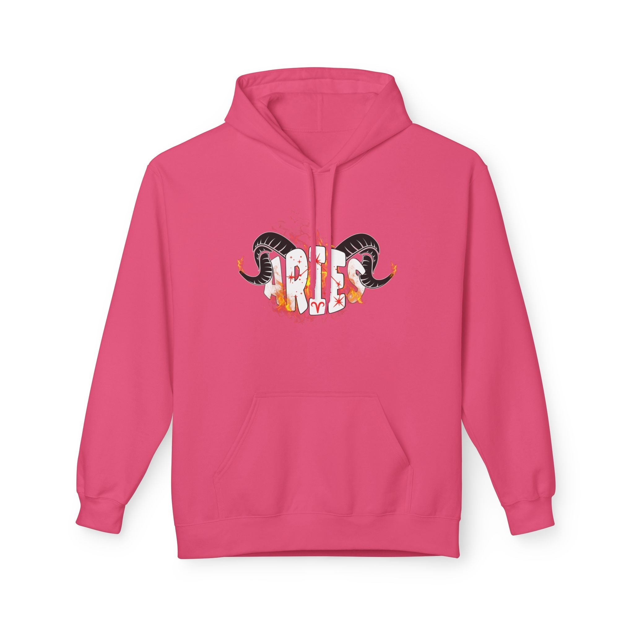 Aries Ram on fire Hoodie — Unisex Zodiac Astrology Hoodie with 'Aries' Design