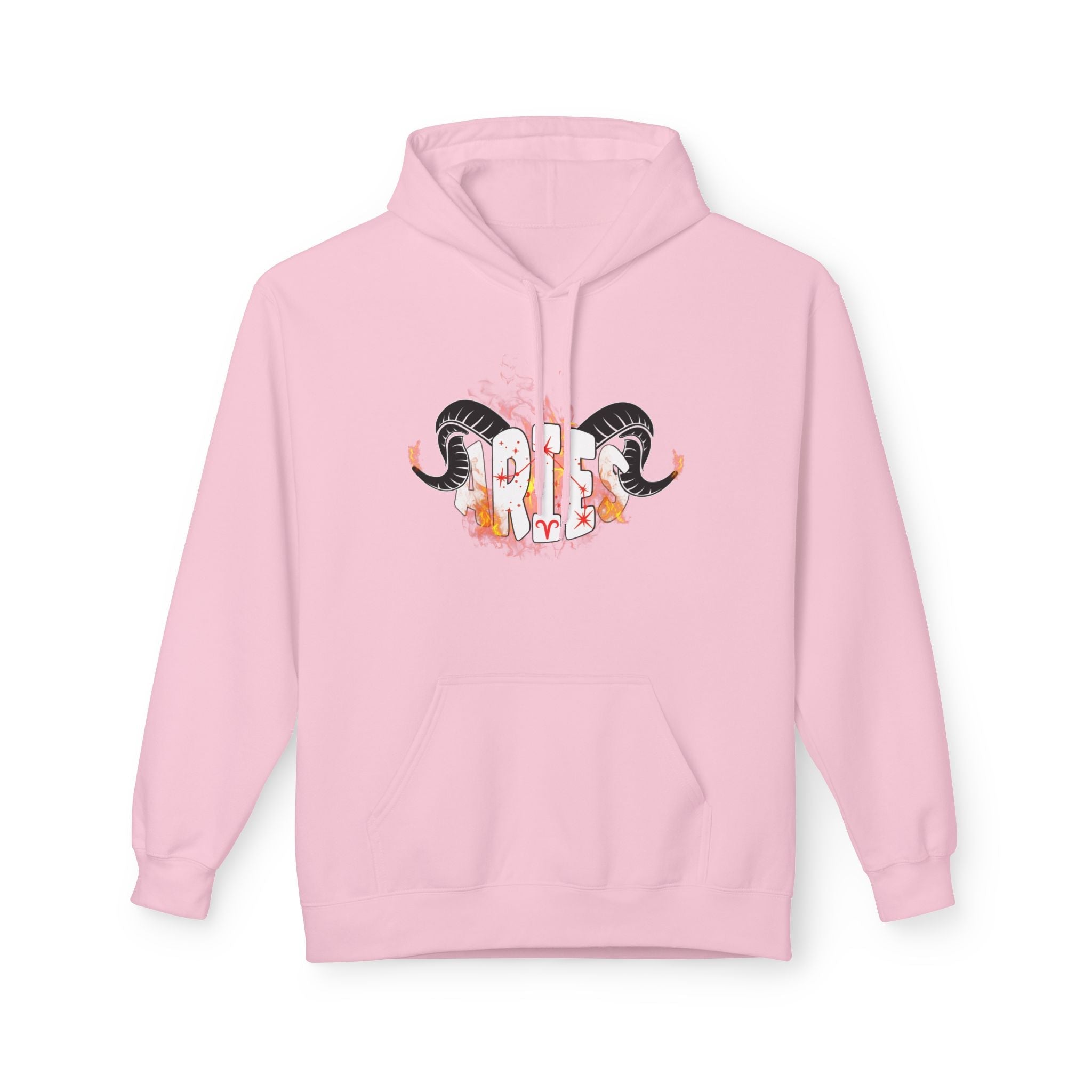 Aries Ram on fire Hoodie — Unisex Zodiac Astrology Hoodie with 'Aries' Design