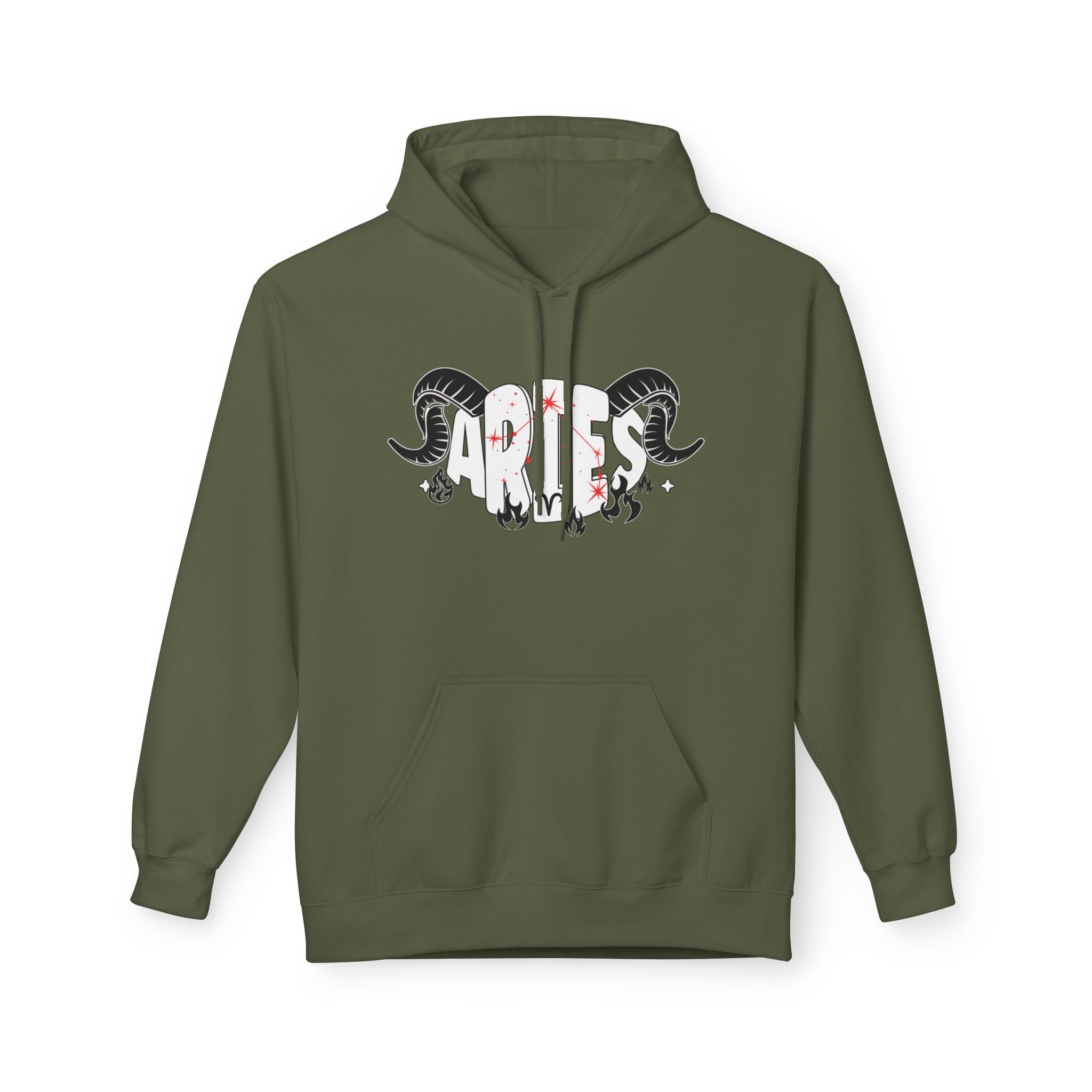 Aries Ram Zodiac Hoodie — Astrological Sign Graphic Pullover
