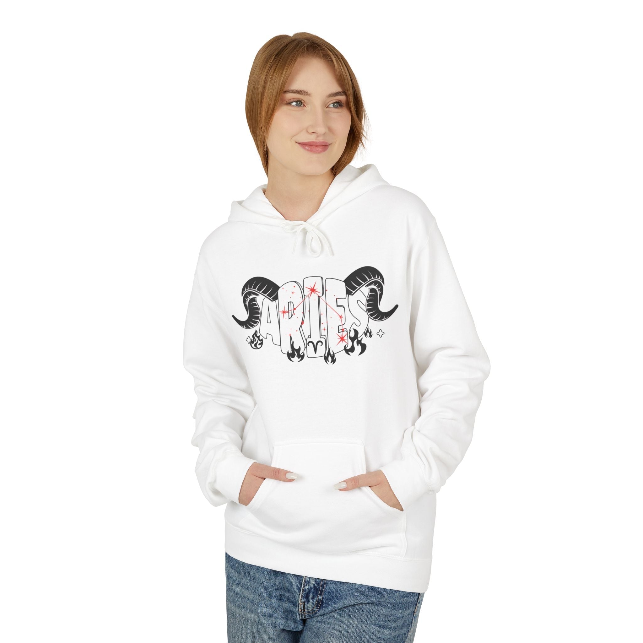 Aries Ram Zodiac Hoodie — Astrological Sign Graphic Pullover