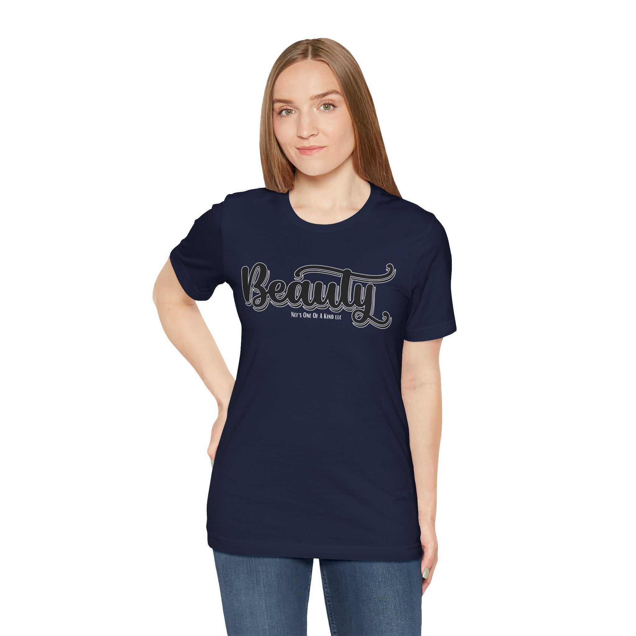 Beauty with the Beast Valentine Casual, Soft Unisex Jersey Short Sleeve Tee