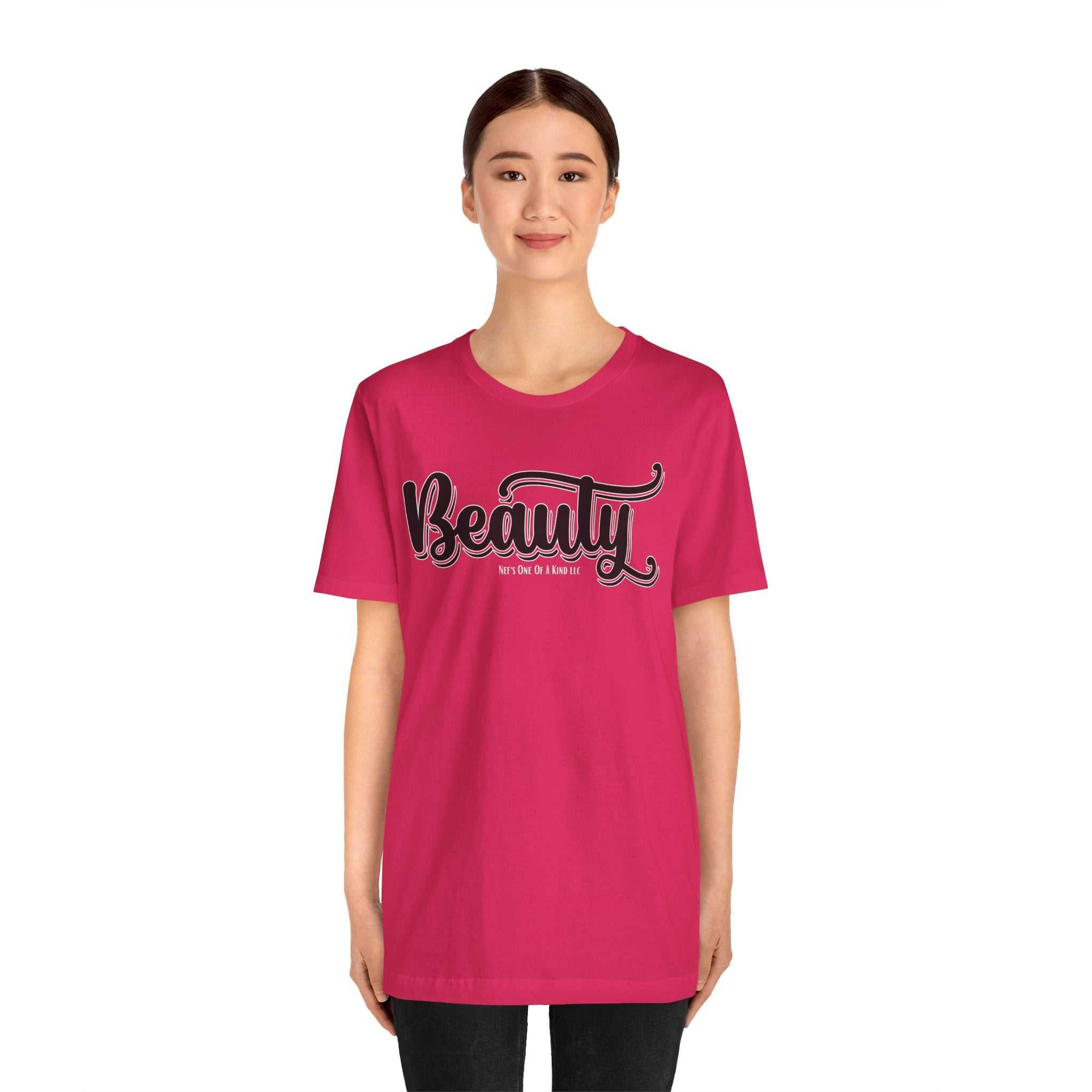 Beauty with the Beast Valentine Casual, Soft Unisex Jersey Short Sleeve Tee
