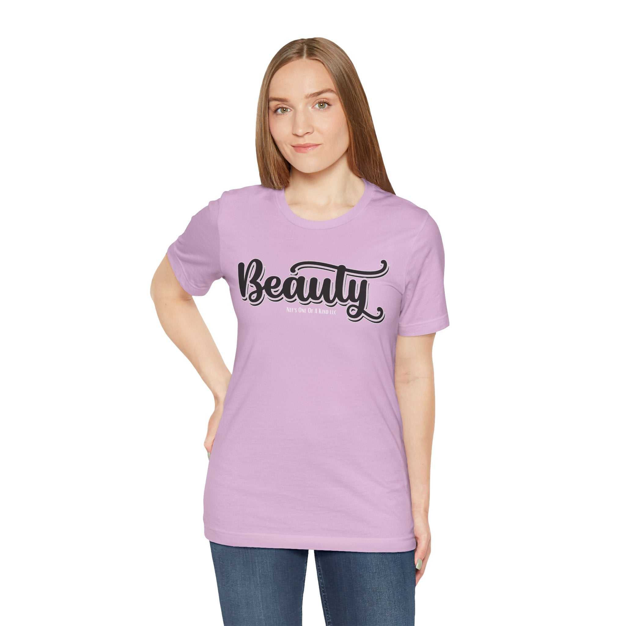 Beauty with the Beast Valentine Casual, Soft Unisex Jersey Short Sleeve Tee