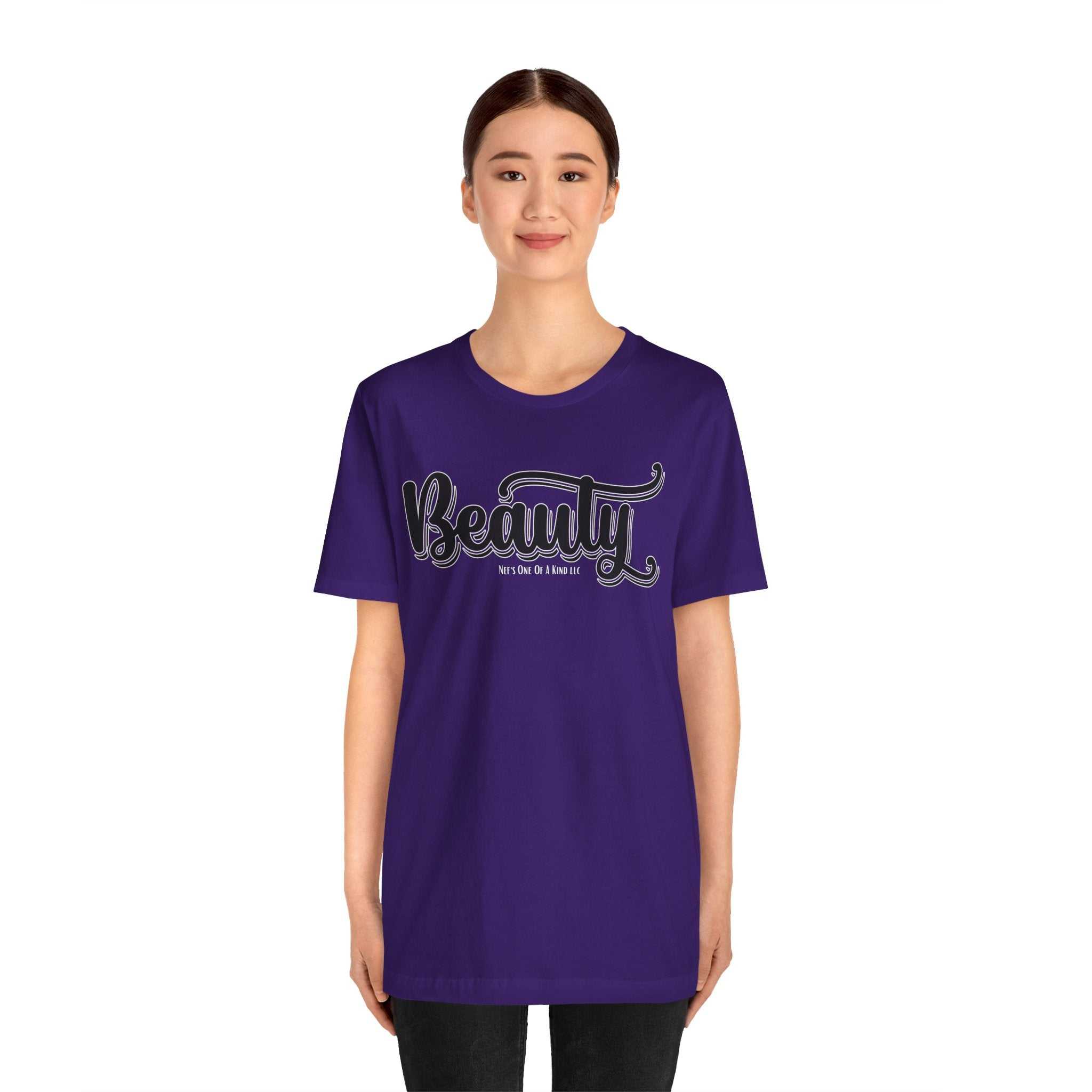 Beauty with the Beast Valentine Casual, Soft Unisex Jersey Short Sleeve Tee