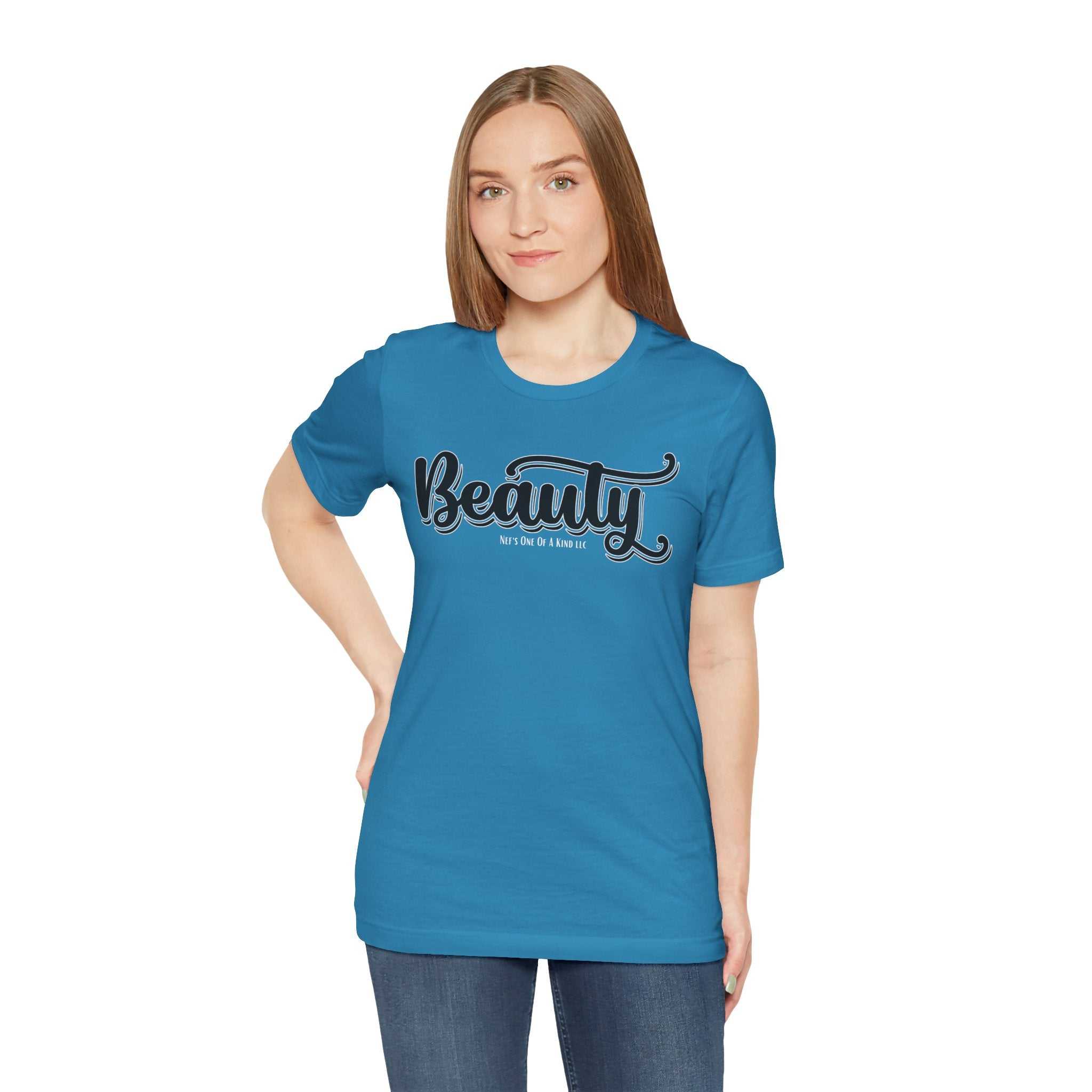 Beauty with the Beast Valentine Casual, Soft Unisex Jersey Short Sleeve Tee
