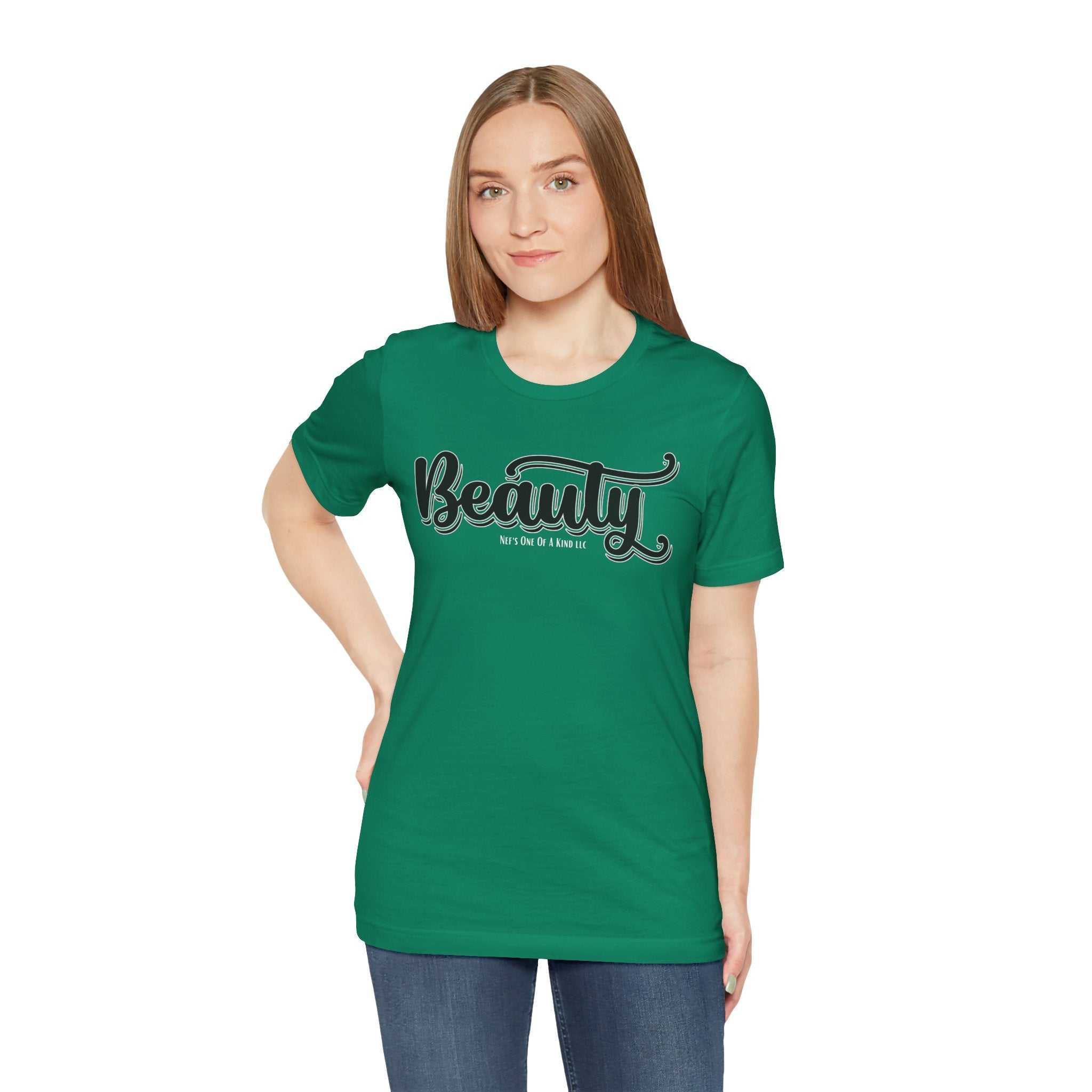 Beauty with the Beast Valentine Casual, Soft Unisex Jersey Short Sleeve Tee