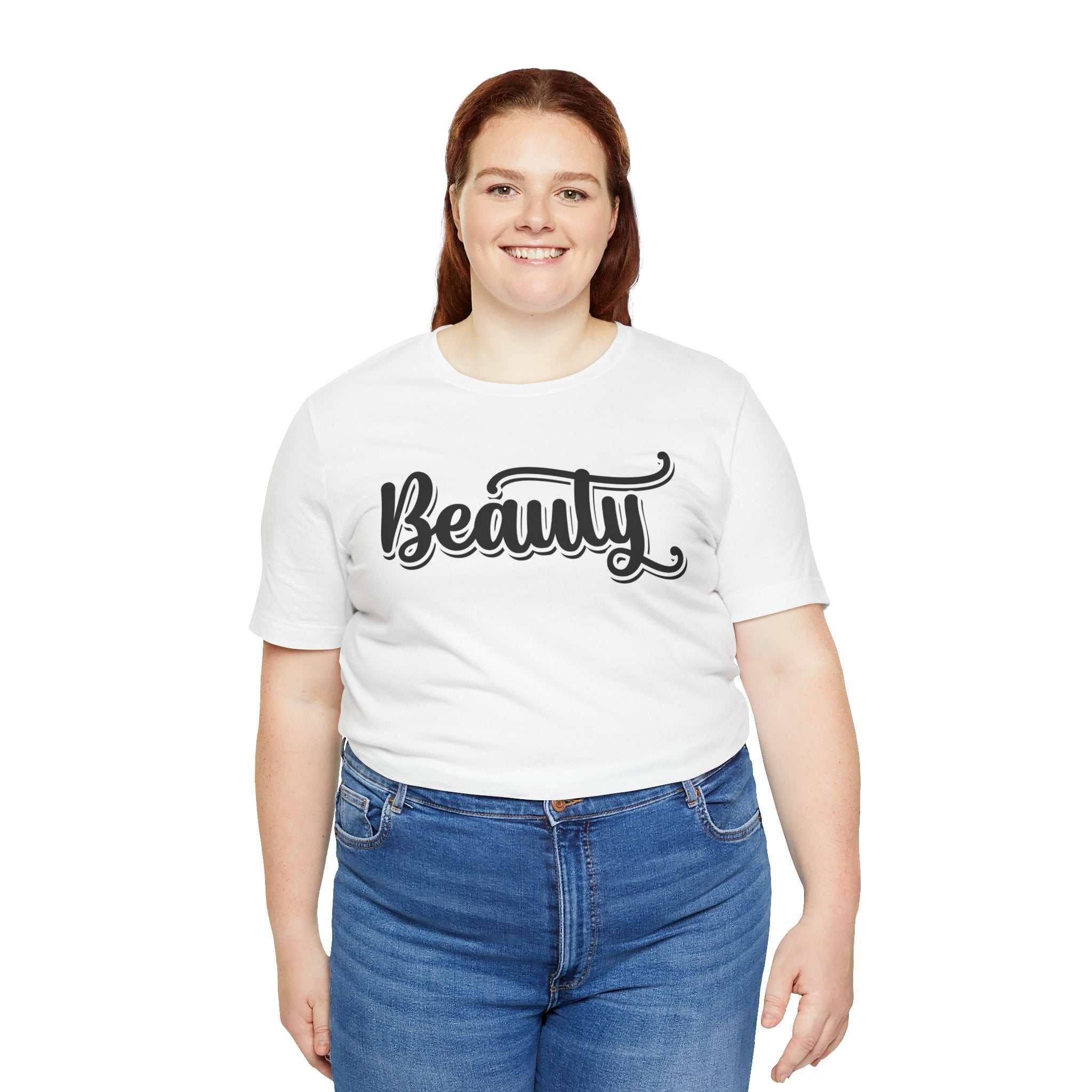 Beauty with the Beast Valentine Casual, Soft Unisex Jersey Short Sleeve Tee