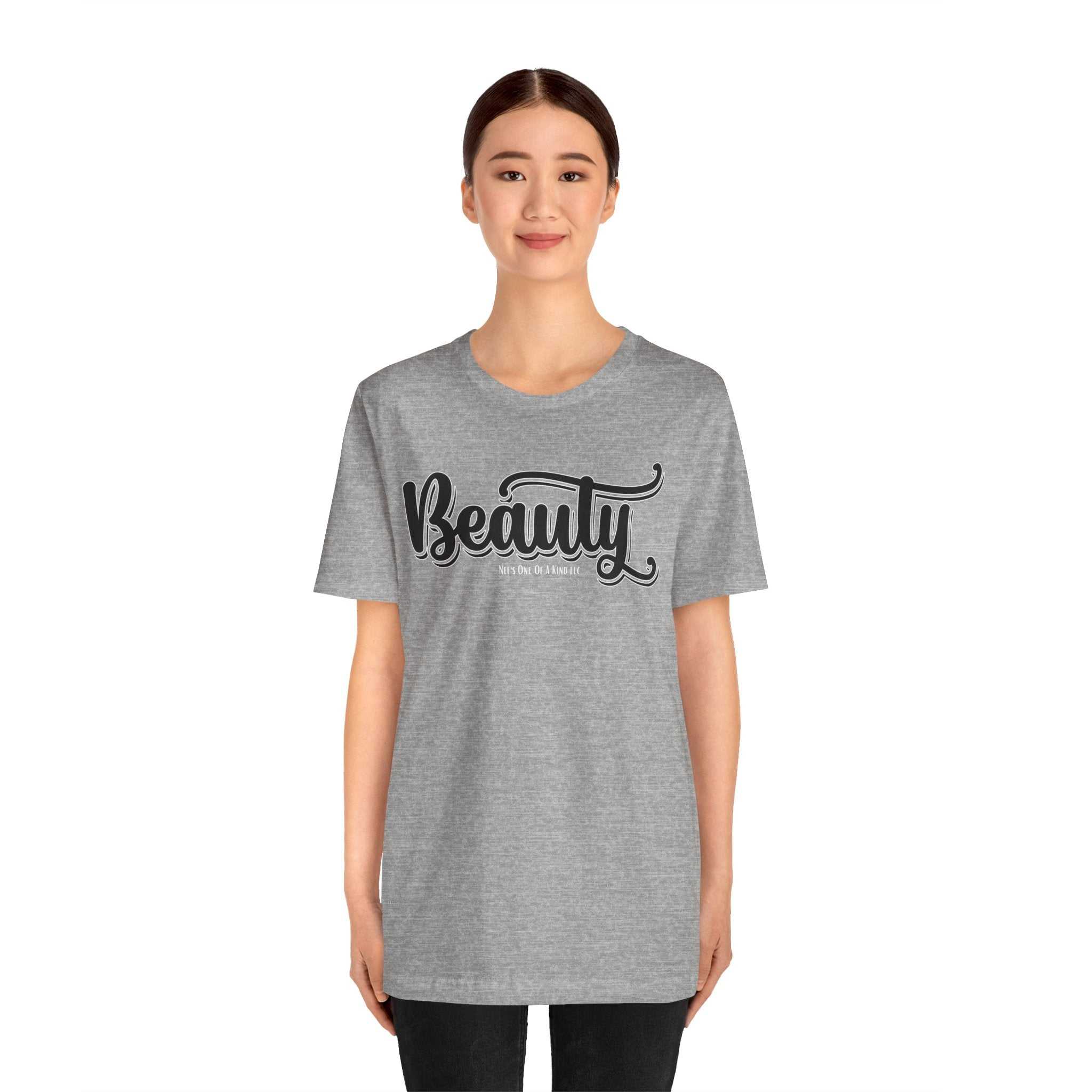 Beauty with the Beast Valentine Casual, Soft Unisex Jersey Short Sleeve Tee