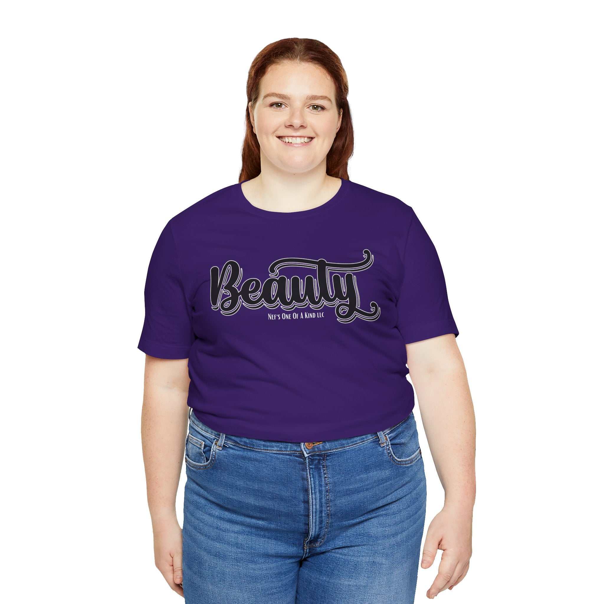 Beauty with the Beast Valentine Casual, Soft Unisex Jersey Short Sleeve Tee