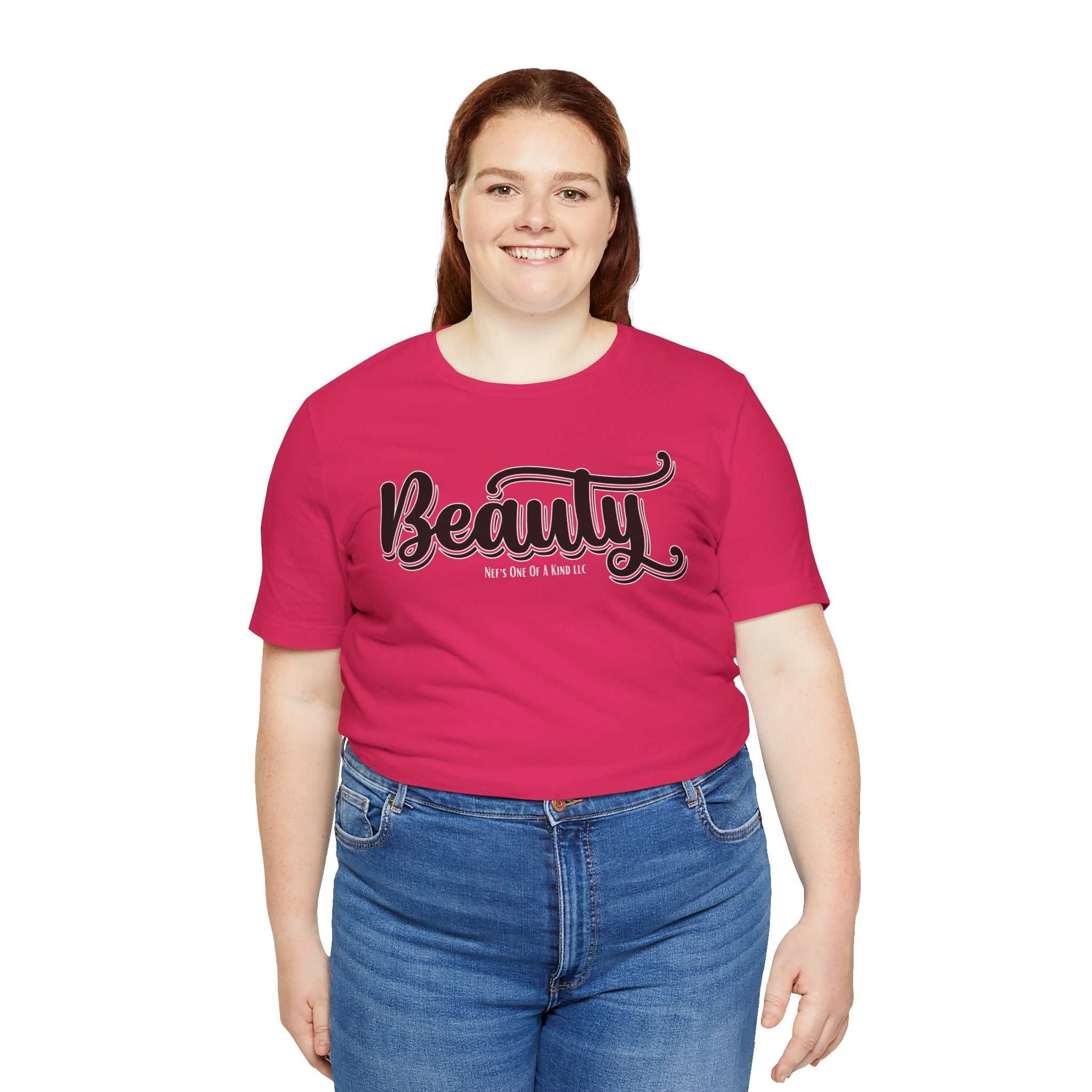 Beauty with the Beast Valentine Casual, Soft Unisex Jersey Short Sleeve Tee