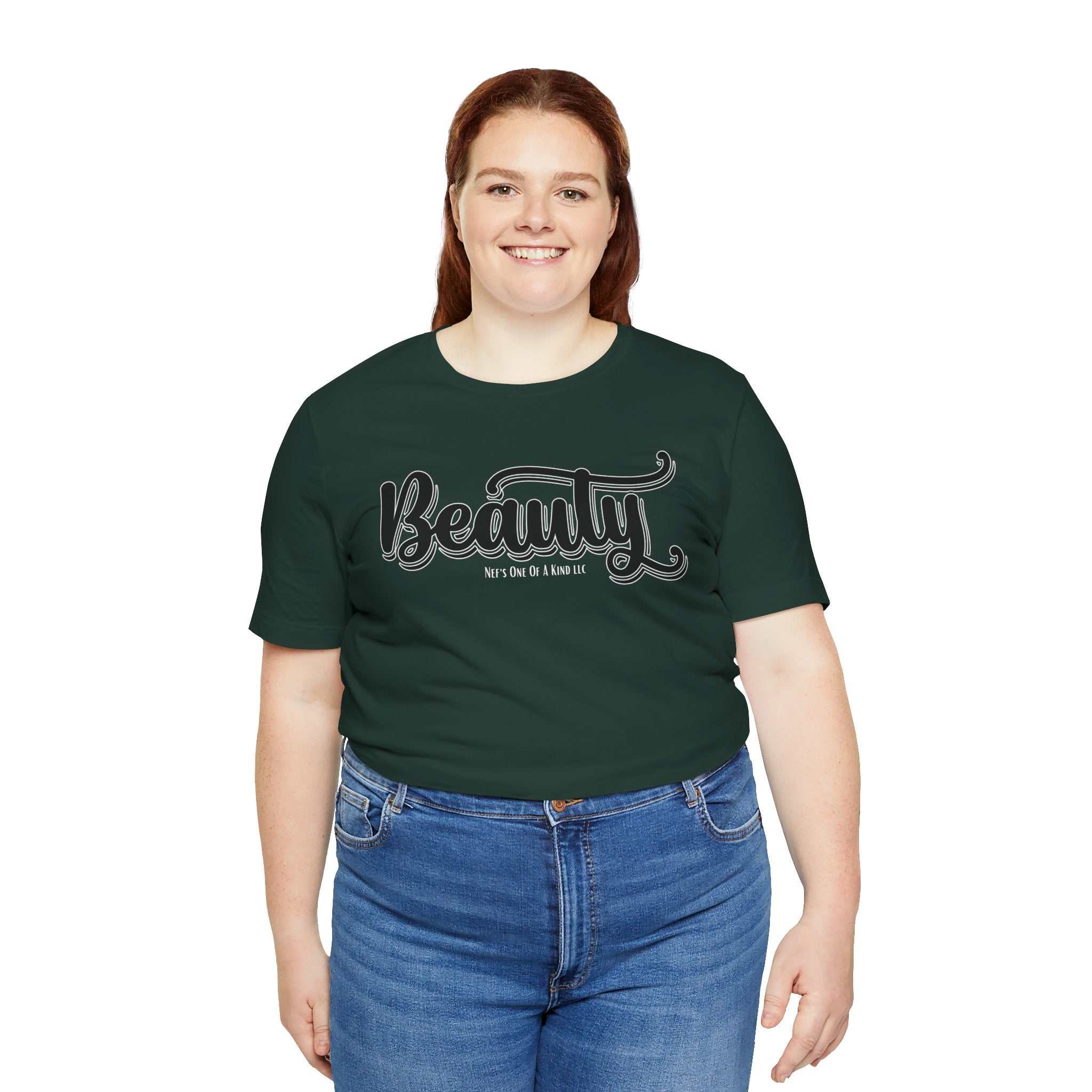 Beauty with the Beast Valentine Casual, Soft Unisex Jersey Short Sleeve Tee