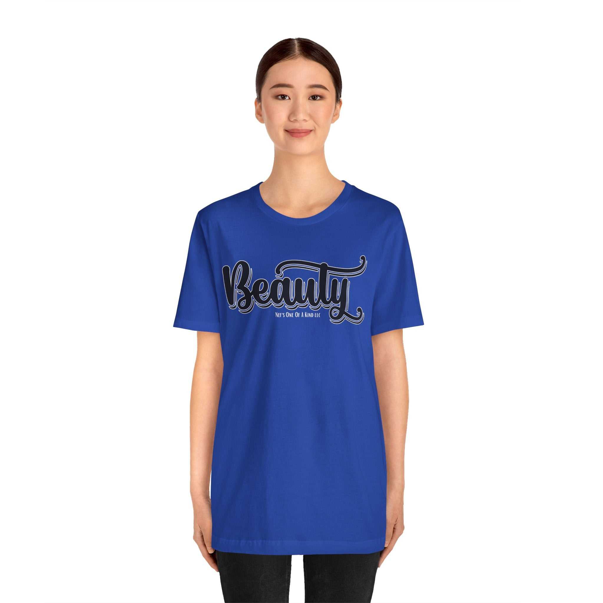Beauty with the Beast Valentine Casual, Soft Unisex Jersey Short Sleeve Tee