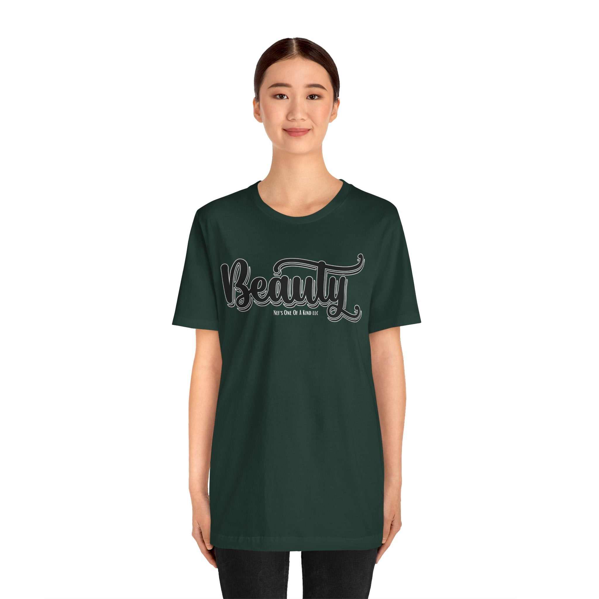 Beauty with the Beast Valentine Casual, Soft Unisex Jersey Short Sleeve Tee