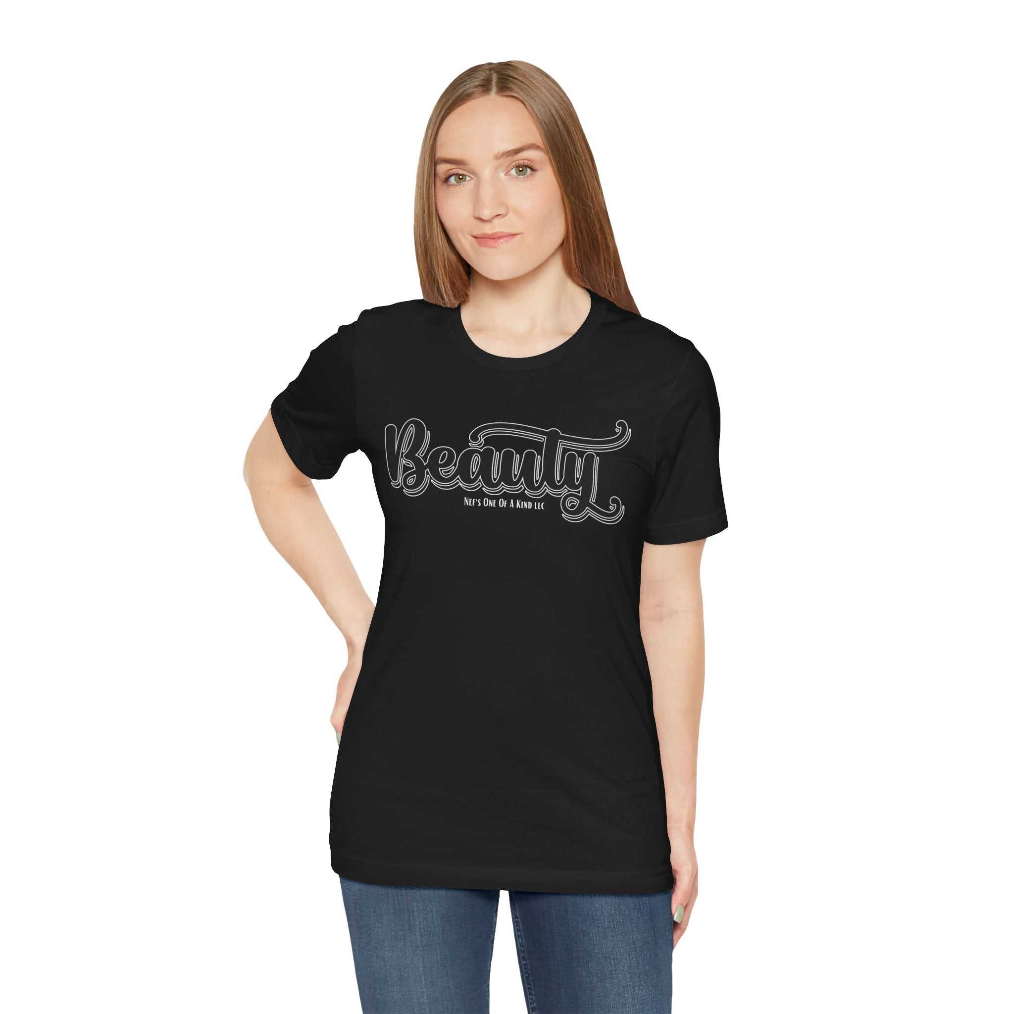Beauty with the Beast Valentine Casual, Soft Unisex Jersey Short Sleeve Tee