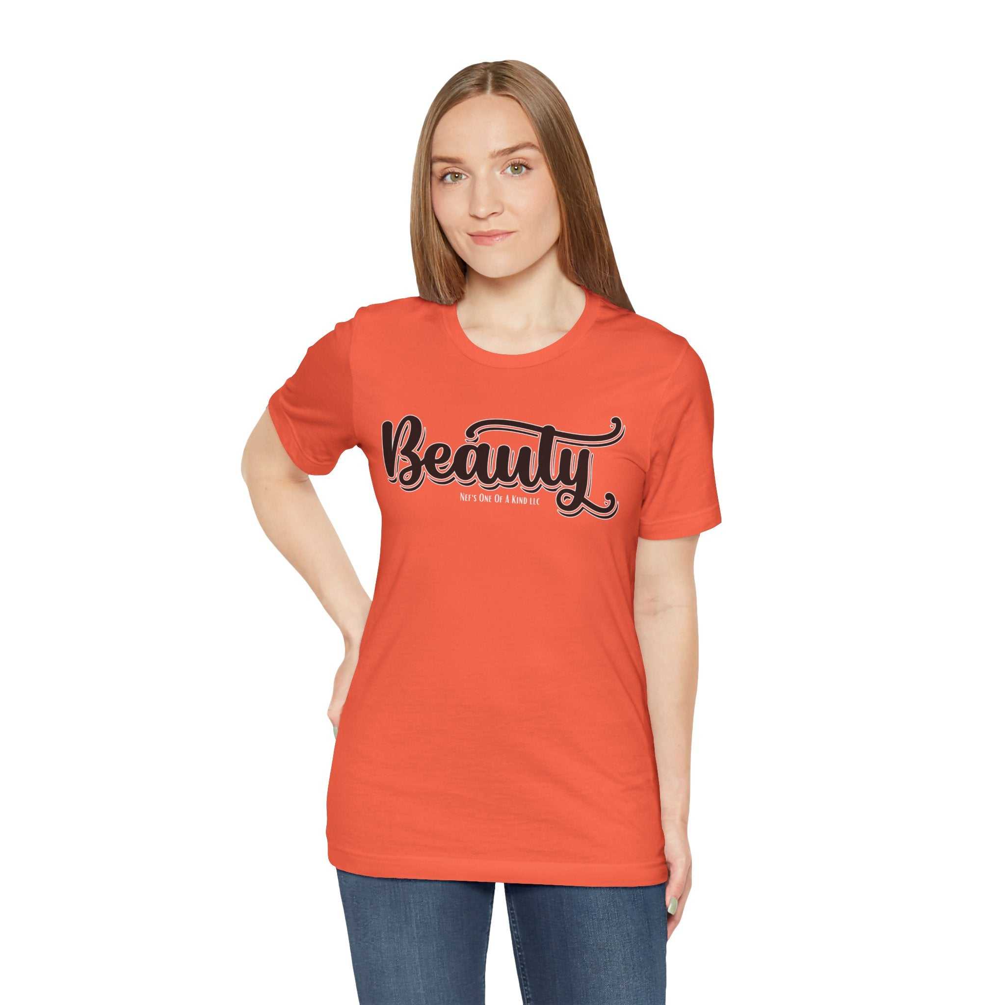 Beauty with the Beast Valentine Casual, Soft Unisex Jersey Short Sleeve Tee