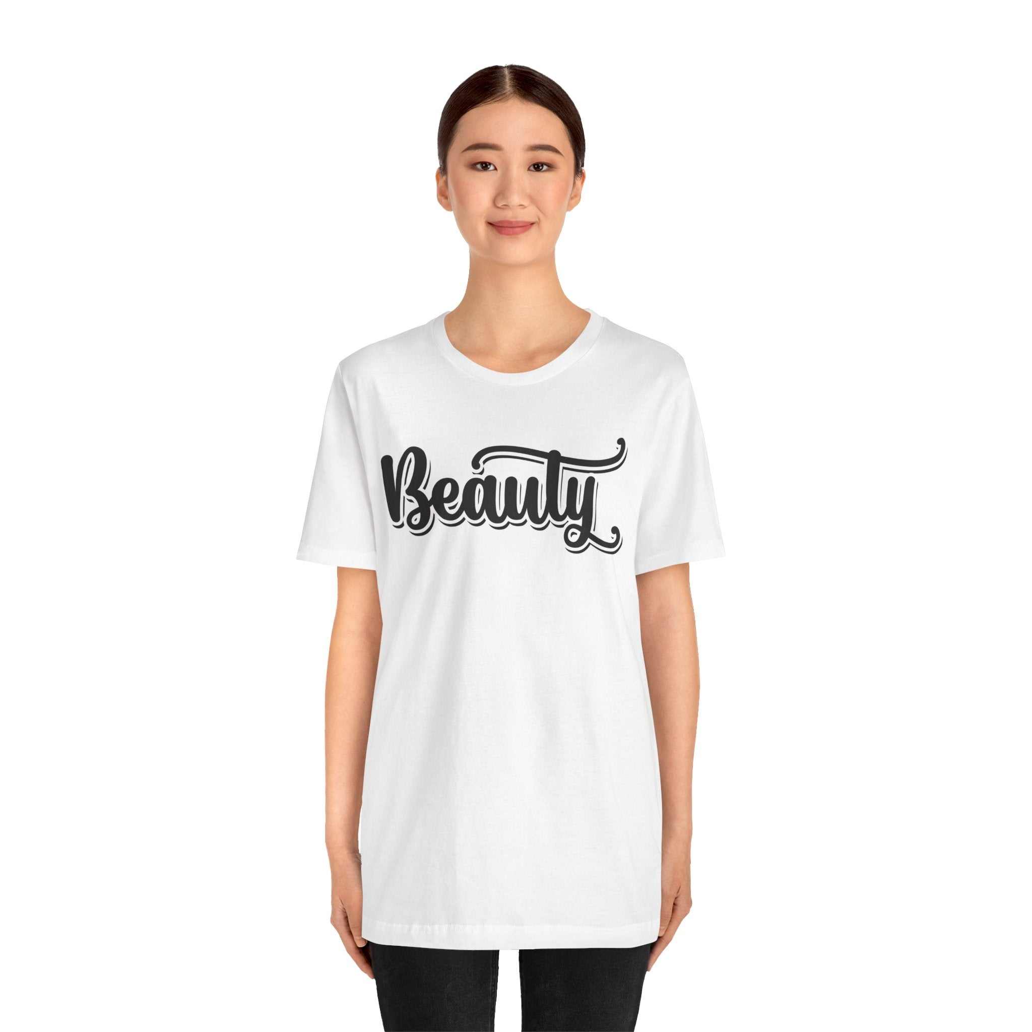Beauty with the Beast Valentine Casual, Soft Unisex Jersey Short Sleeve Tee