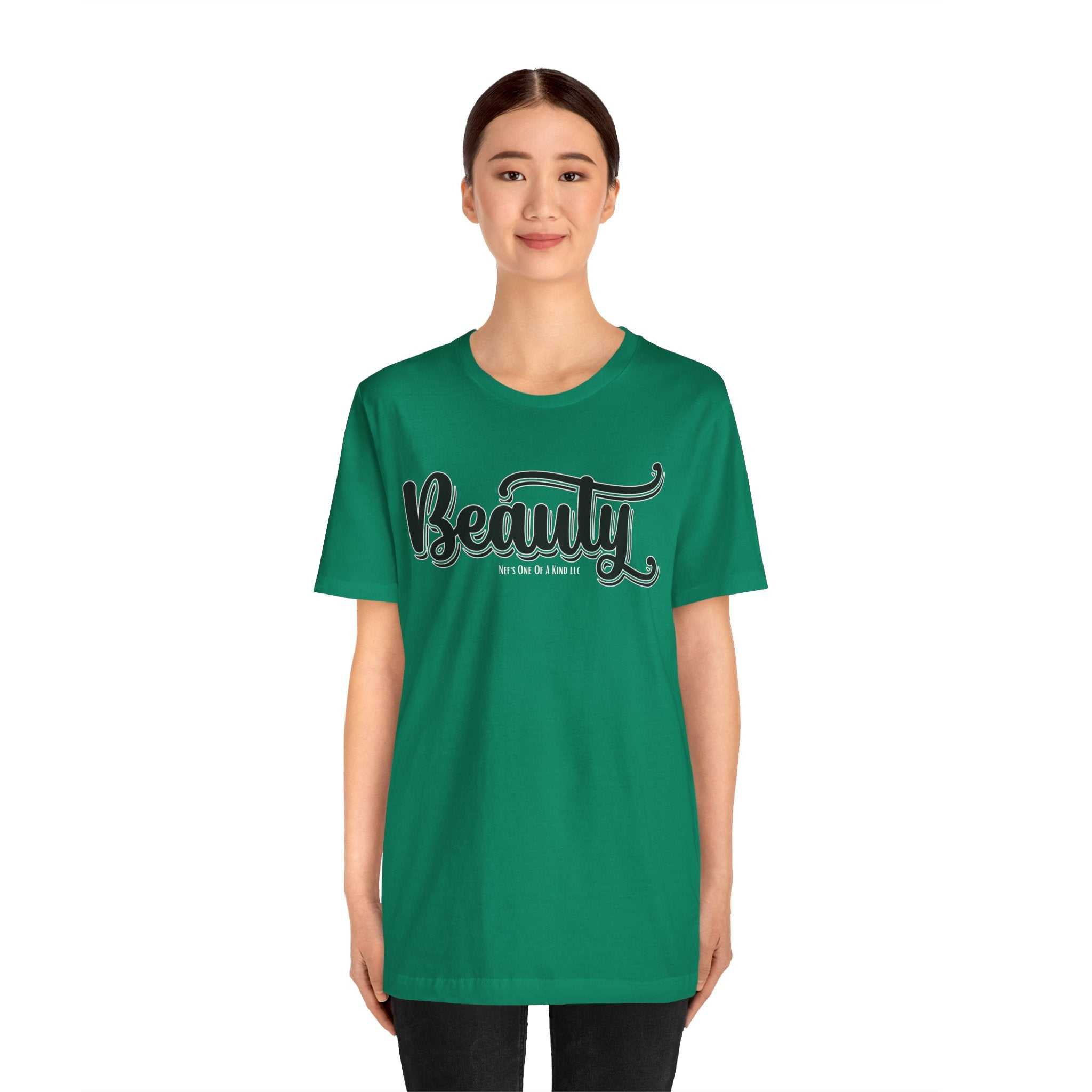 Beauty with the Beast Valentine Casual, Soft Unisex Jersey Short Sleeve Tee