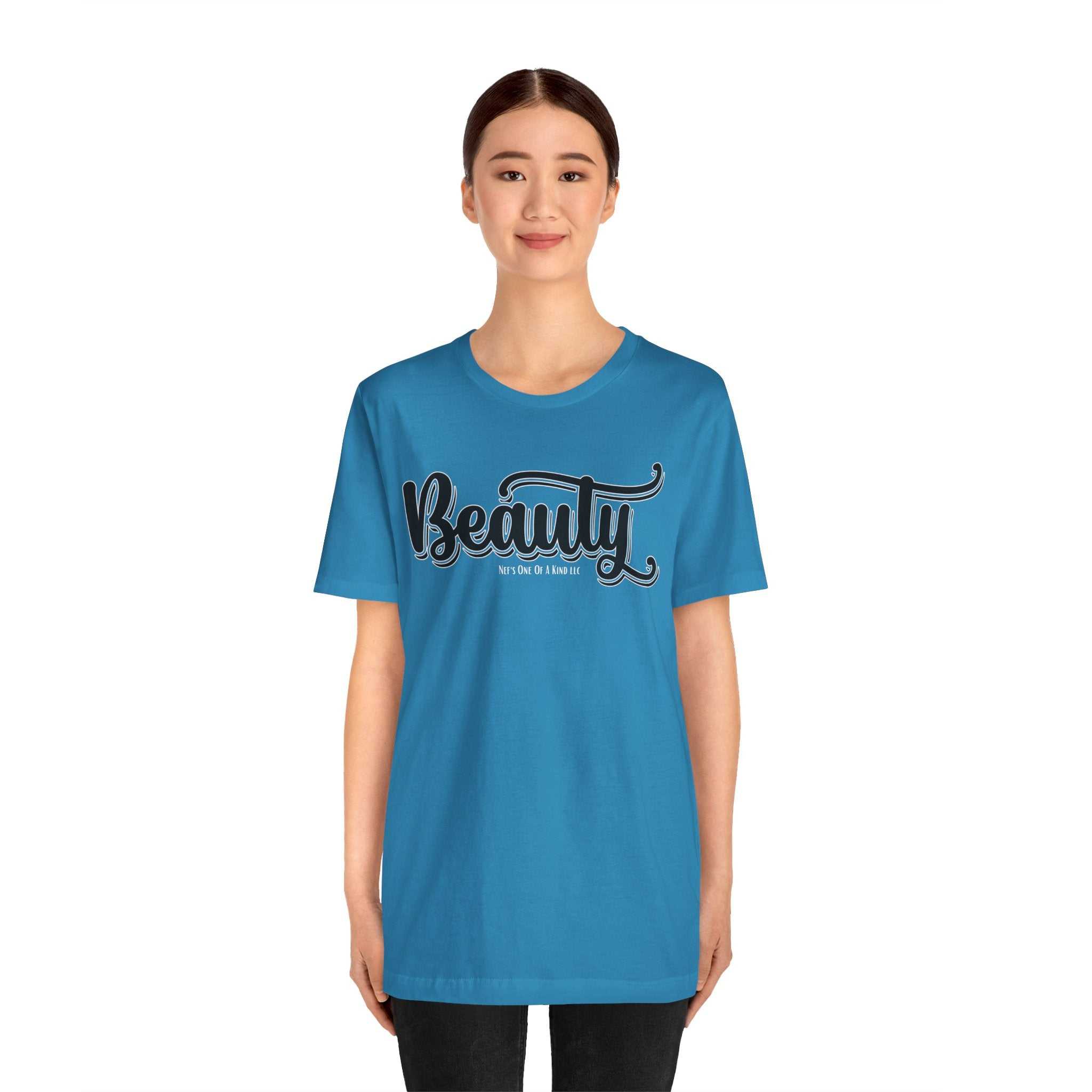 Beauty with the Beast Valentine Casual, Soft Unisex Jersey Short Sleeve Tee