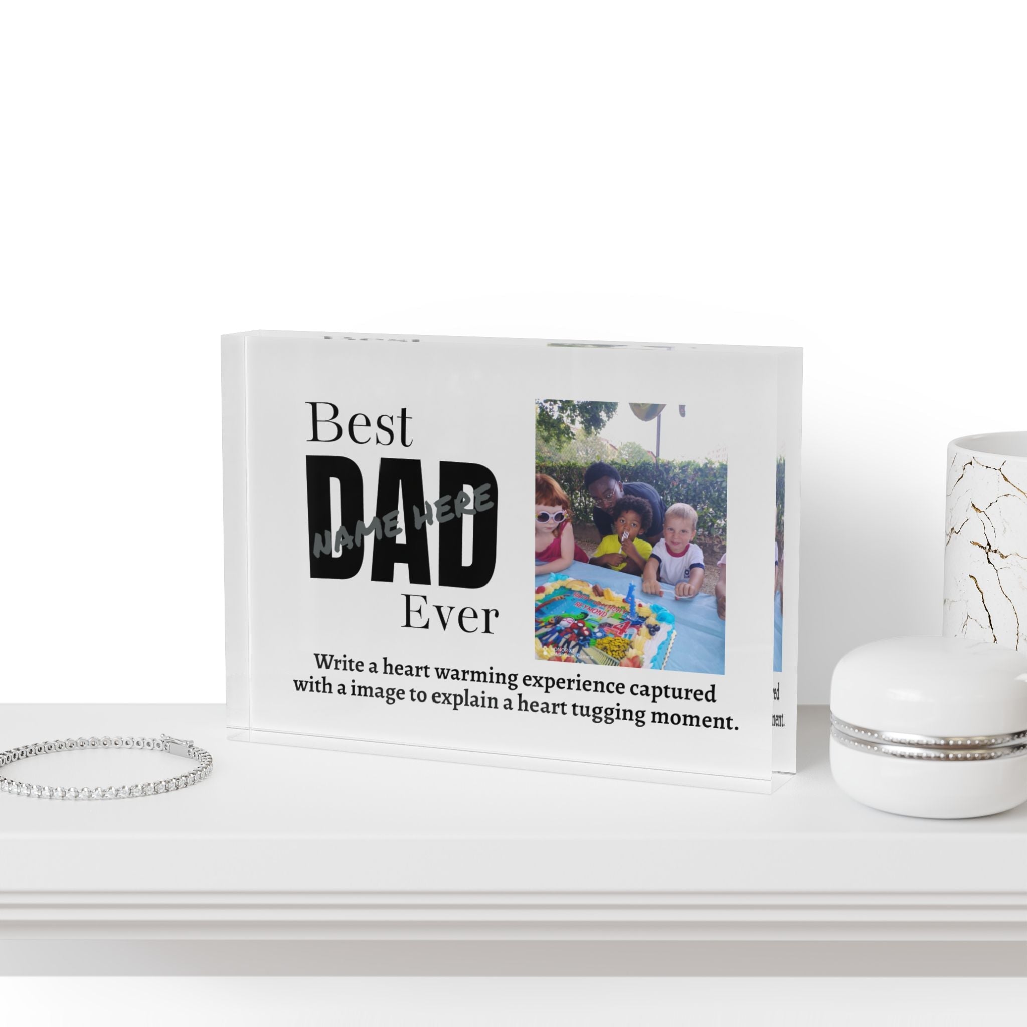 Best Dad Ever Photo Block - Personalized Father's Day Keepsake