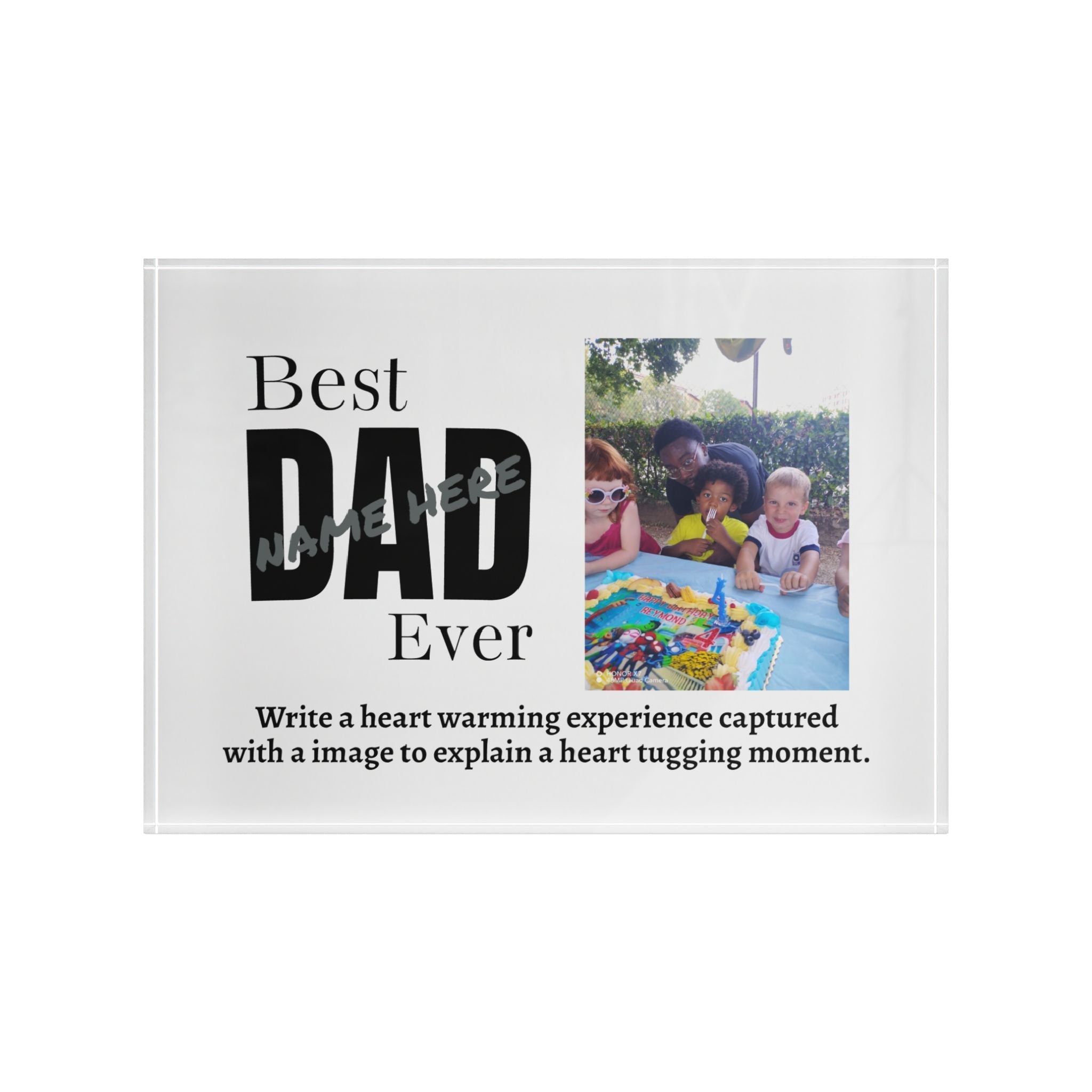 Best Dad Ever Photo Block - Personalized Father's Day Keepsake