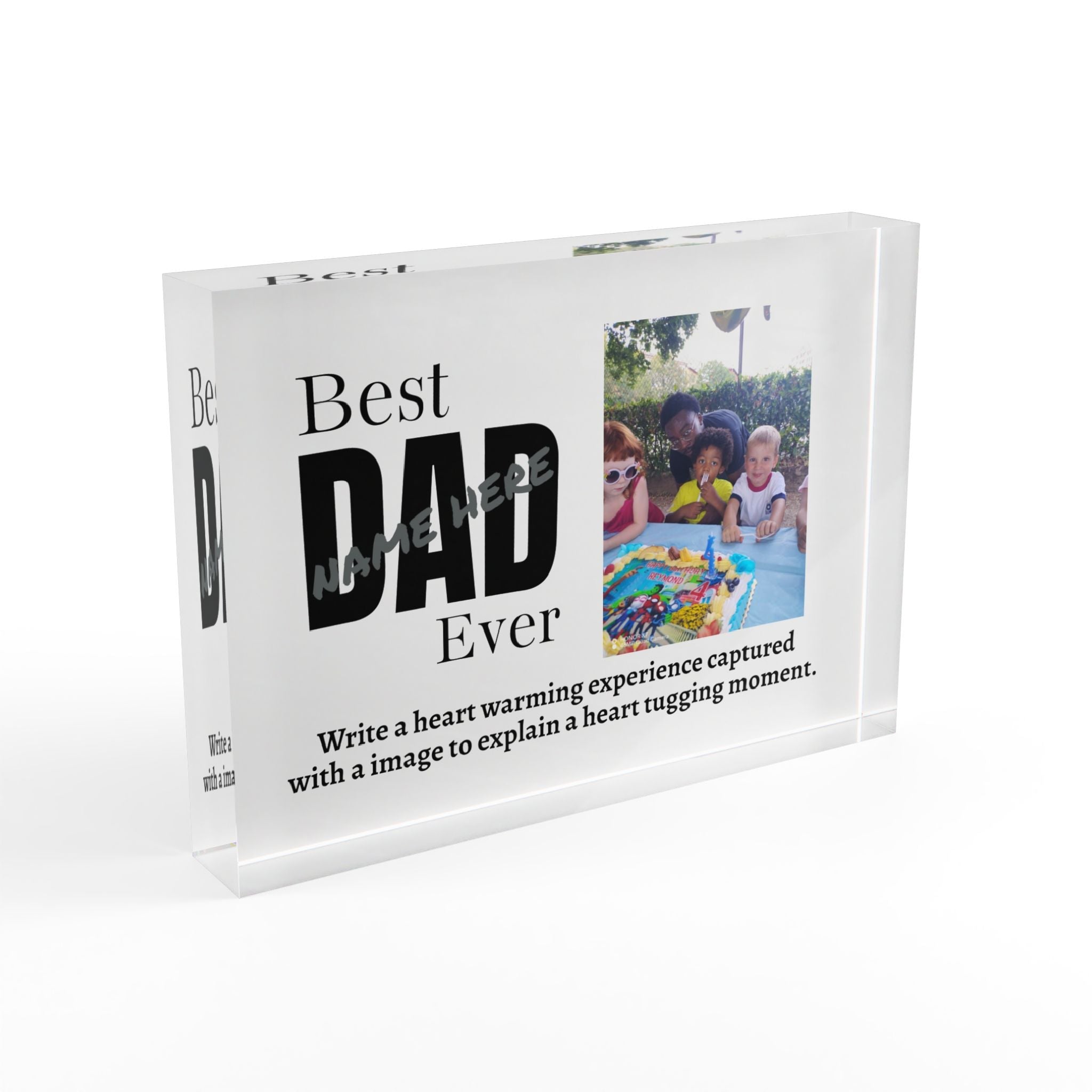 Best Dad Ever Photo Block - Personalized Father's Day Keepsake
