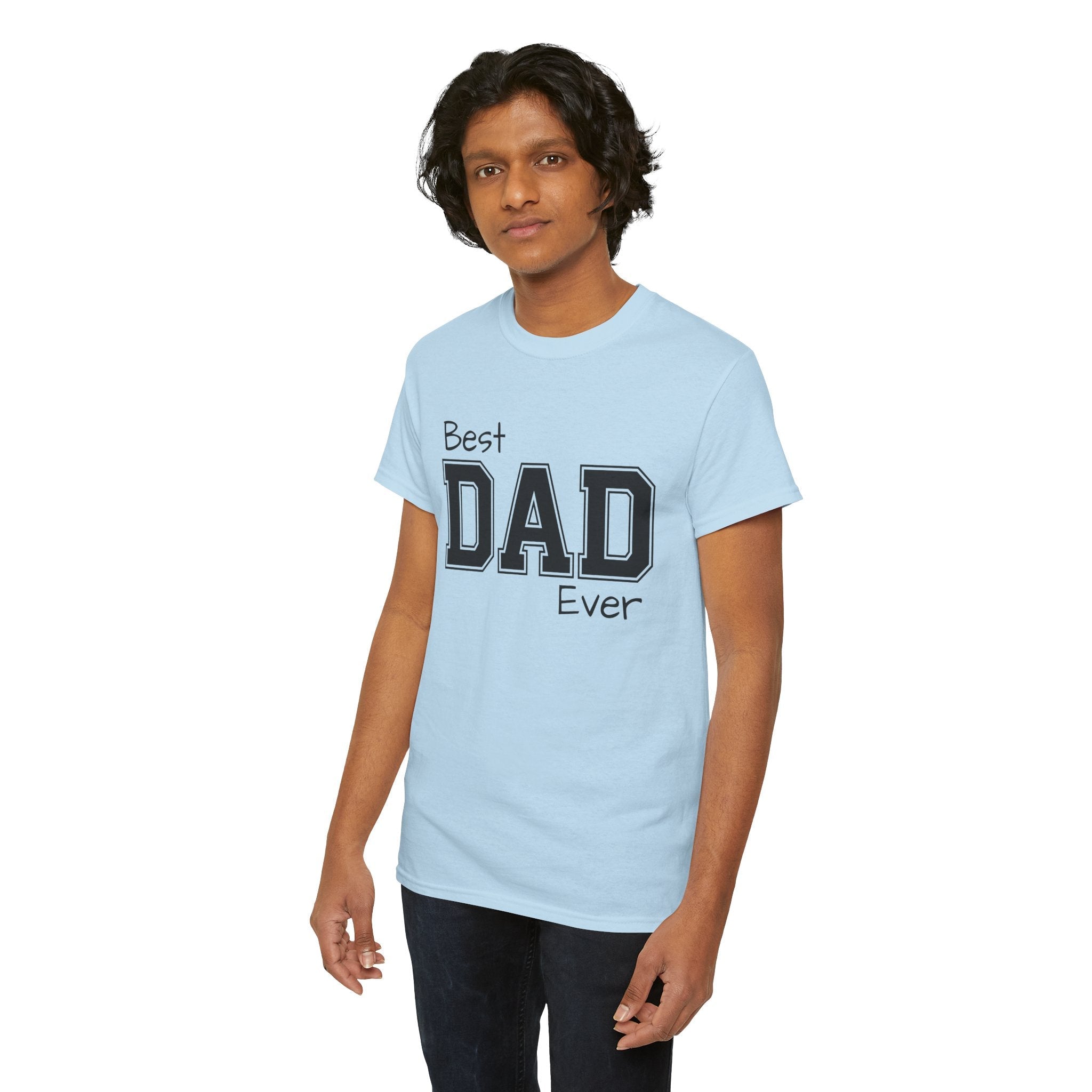 Best Dad Ever Tee — Custom Family Name & Kid Count on Back