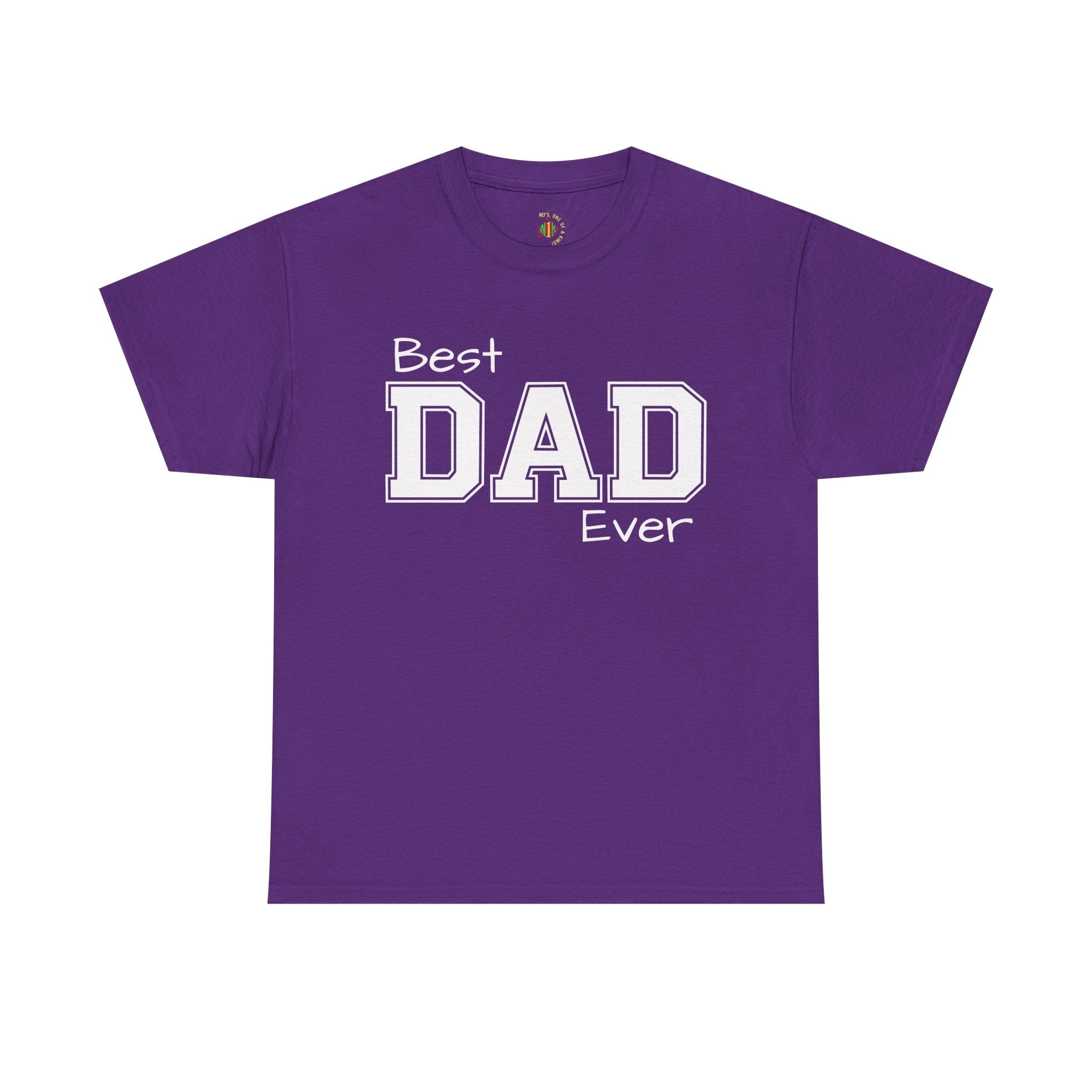 Best Dad Ever Tee — Custom Family Name & Kid Count on Back