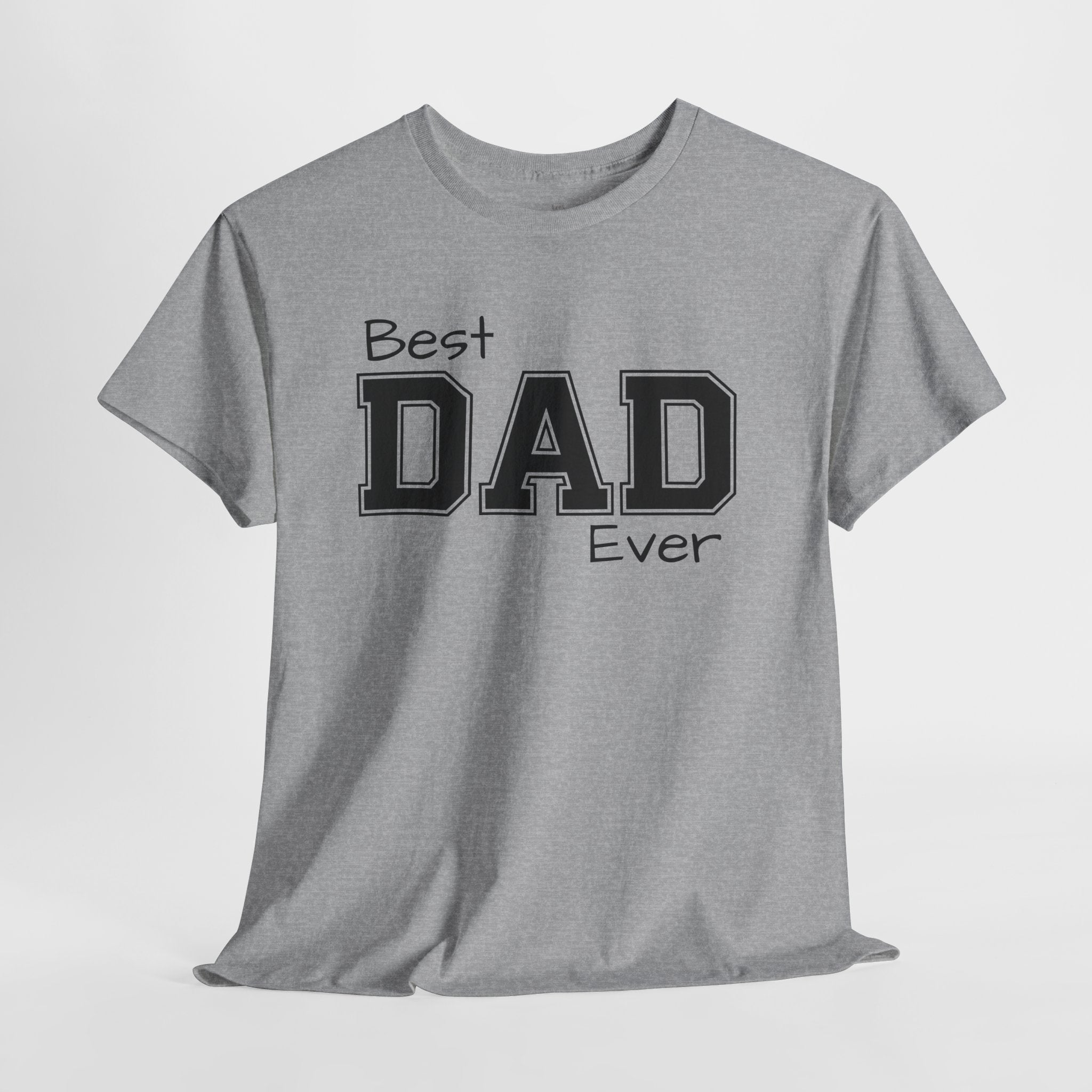 Best Dad Ever Tee — Custom Family Name & Kid Count on Back