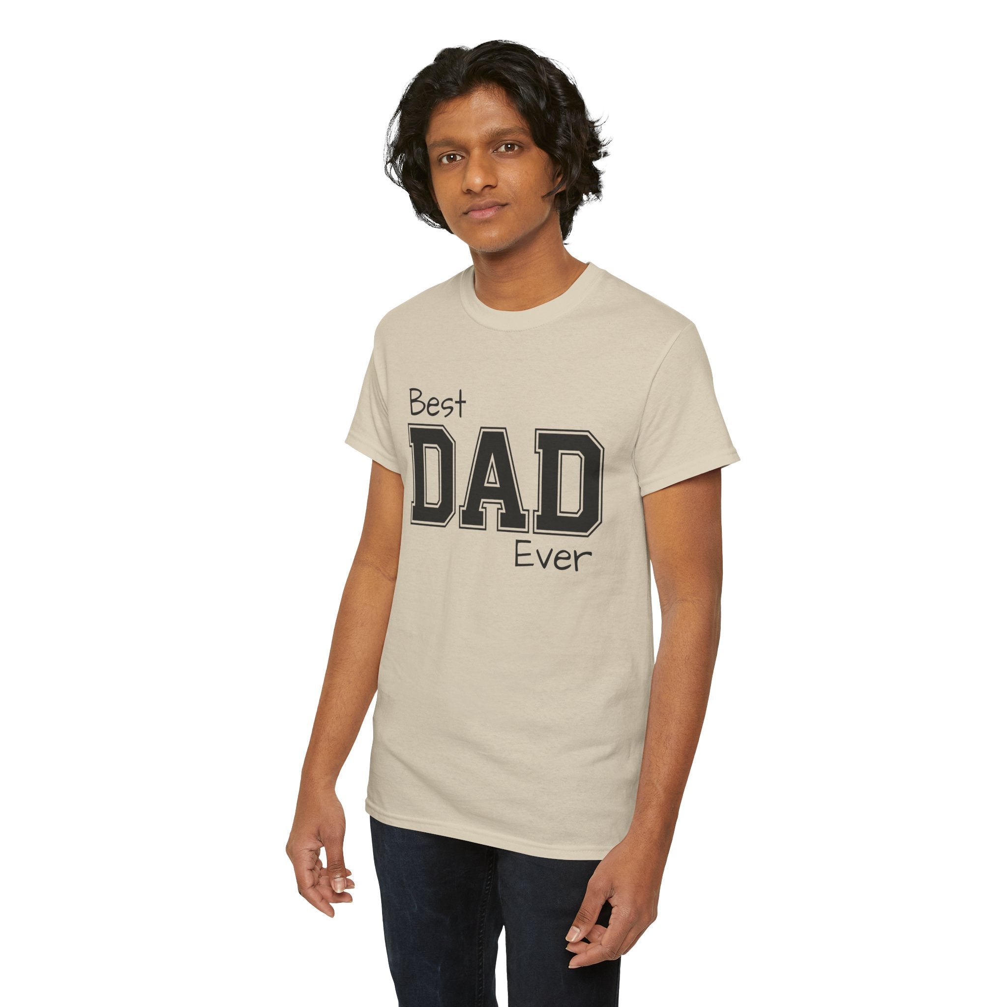 Best Dad Ever Tee — Custom Family Name & Kid Count on Back