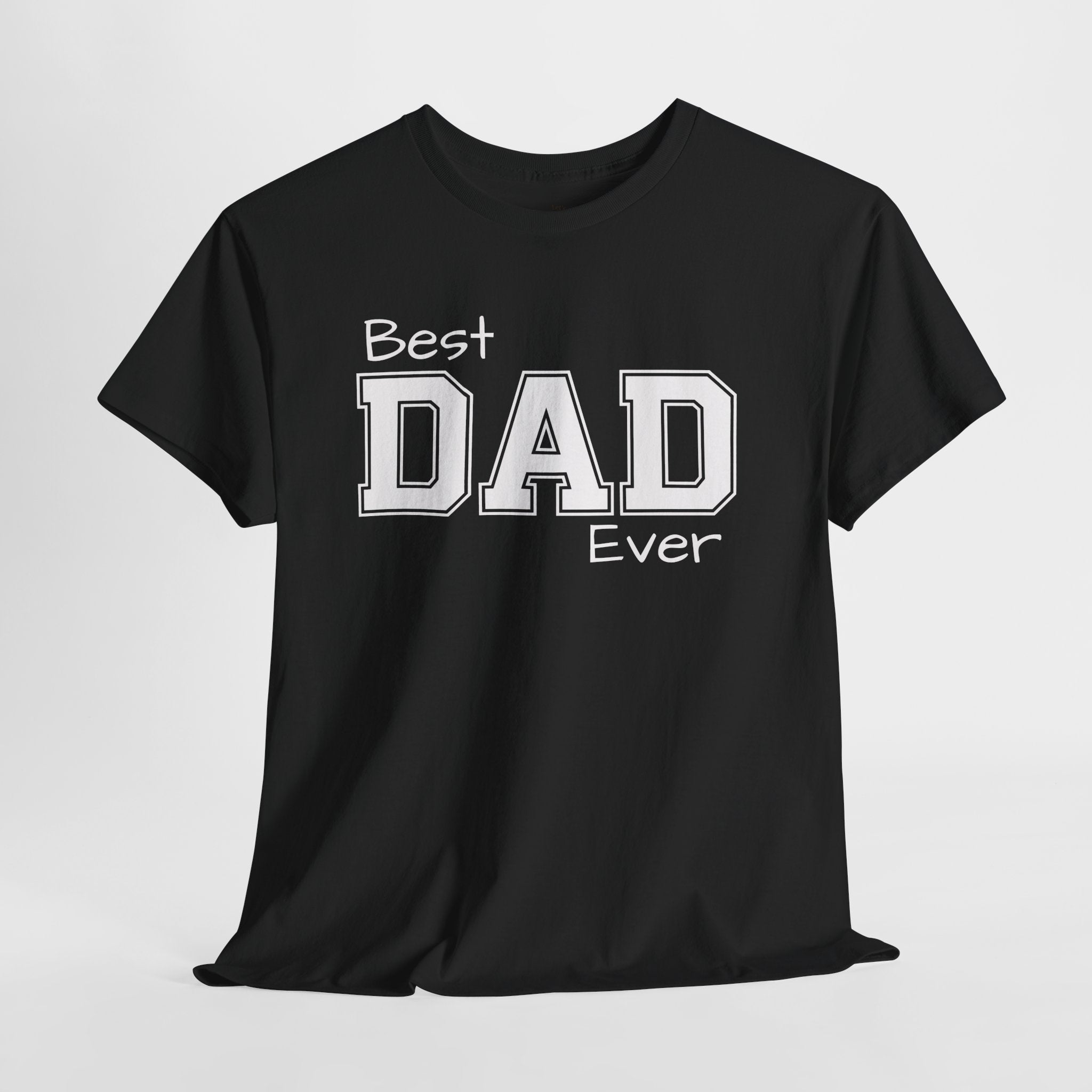 Best Dad Ever Tee — Custom Family Name & Kid Count on Back