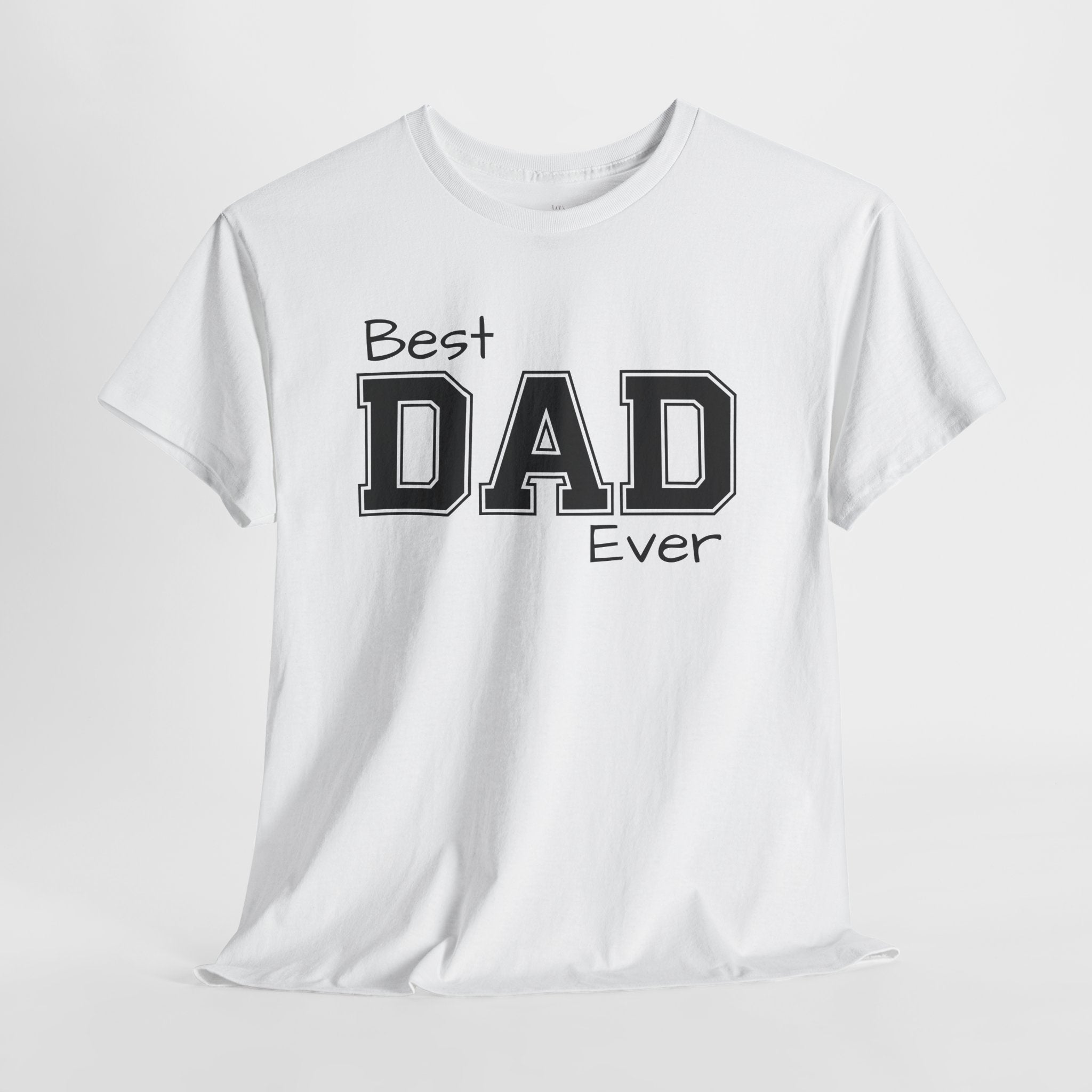 Best Dad Ever Tee — Custom Family Name & Kid Count on Back