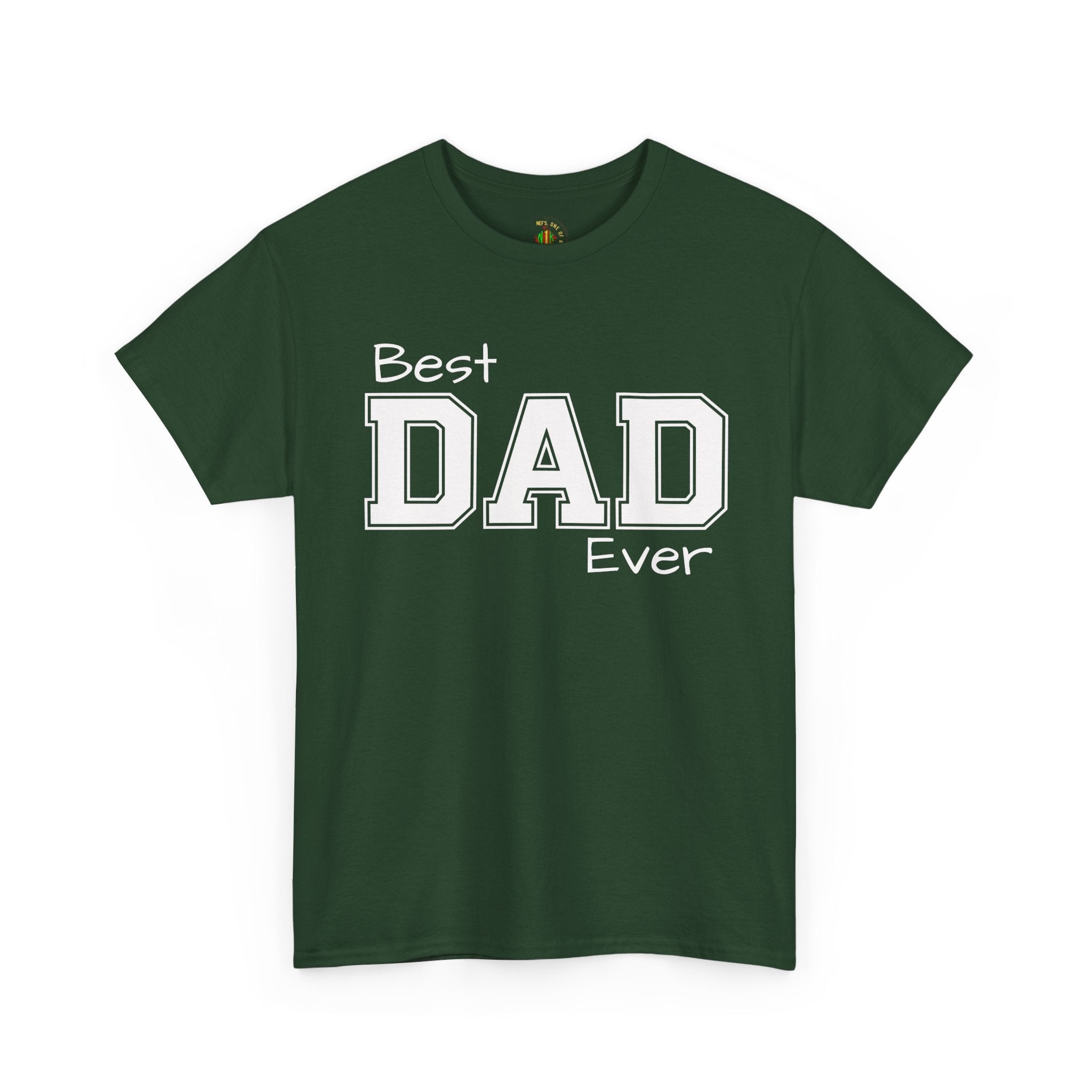 Best Dad Ever Tee — Custom Family Name & Kid Count on Back