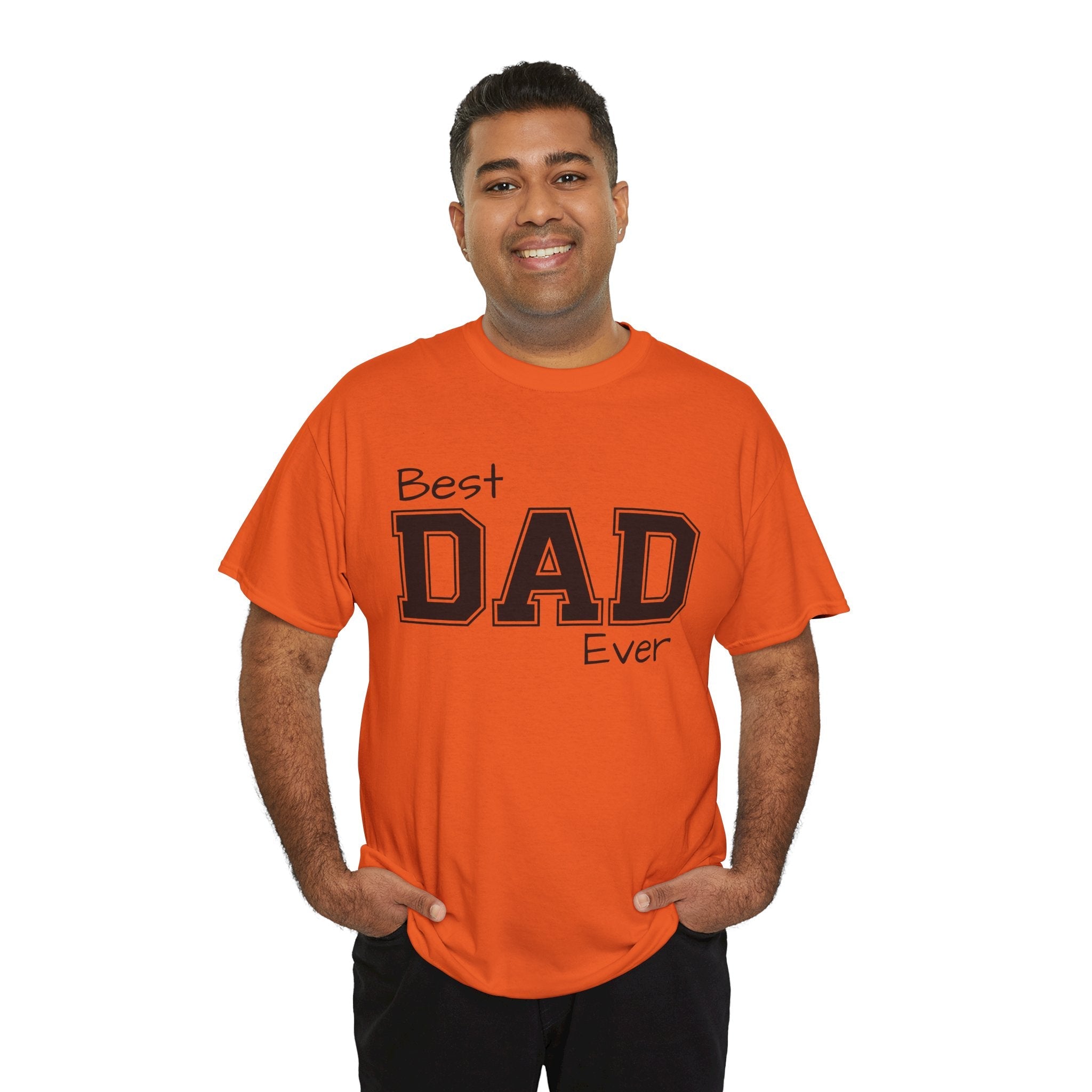 Best Dad Ever Tee — Custom Family Name & Kid Count on Back