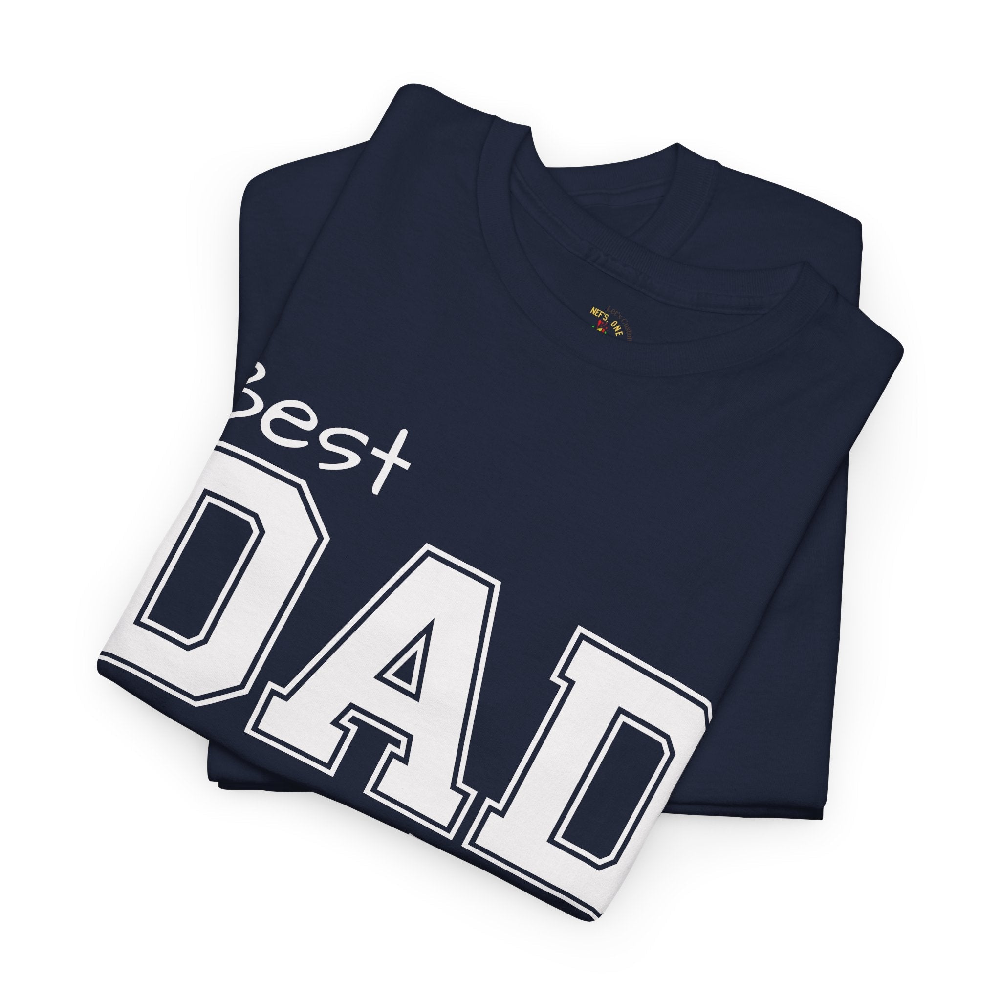 Best Dad Ever Tee — Custom Family Name & Kid Count on Back