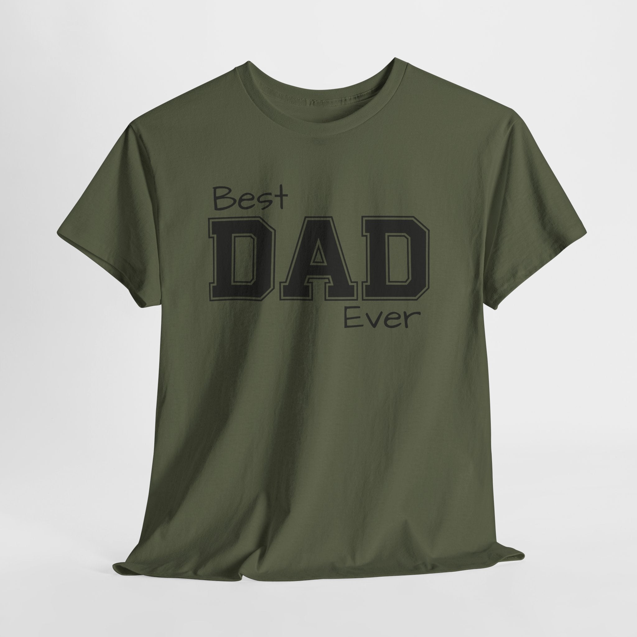Best Dad Ever Tee — Custom Family Name & Kid Count on Back