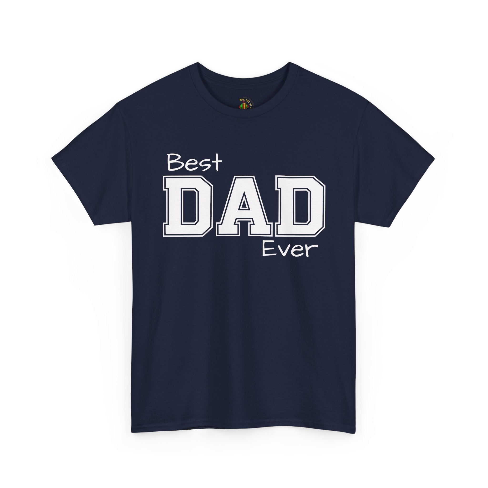 Best Dad Ever Tee — Custom Family Name & Kid Count on Back