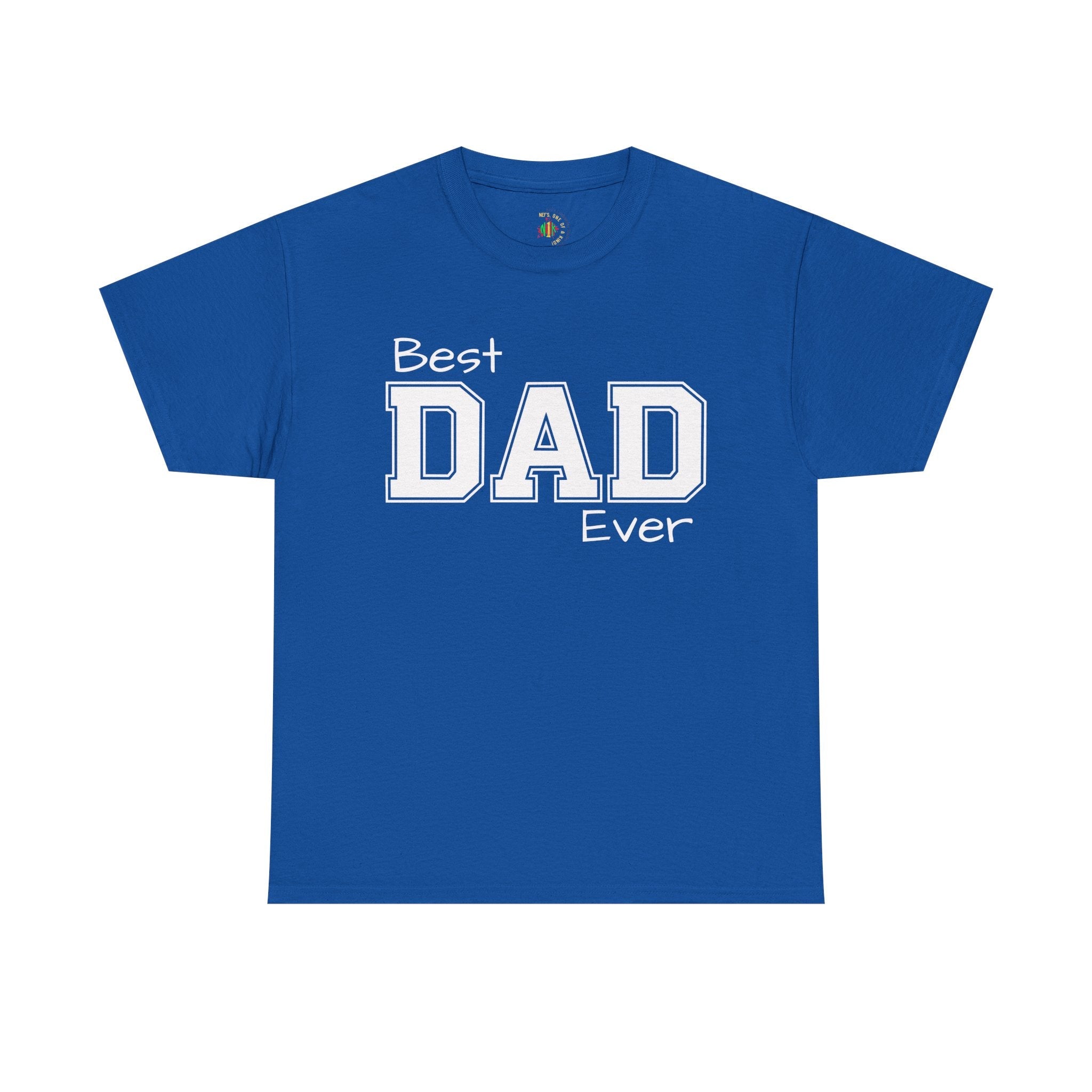 Best Dad Ever Tee — Custom Family Name & Kid Count on Back