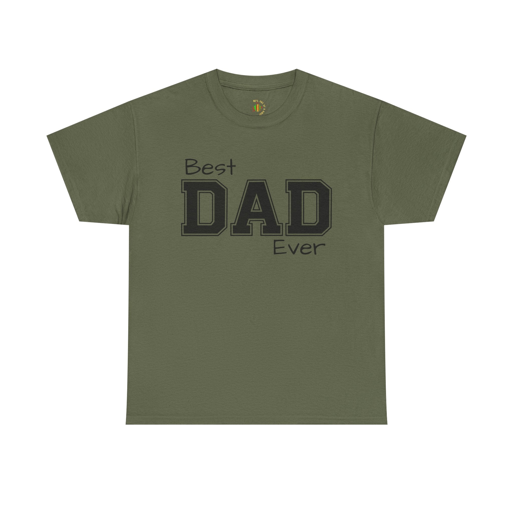 Best Dad Ever Tee — Custom Family Name & Kid Count on Back
