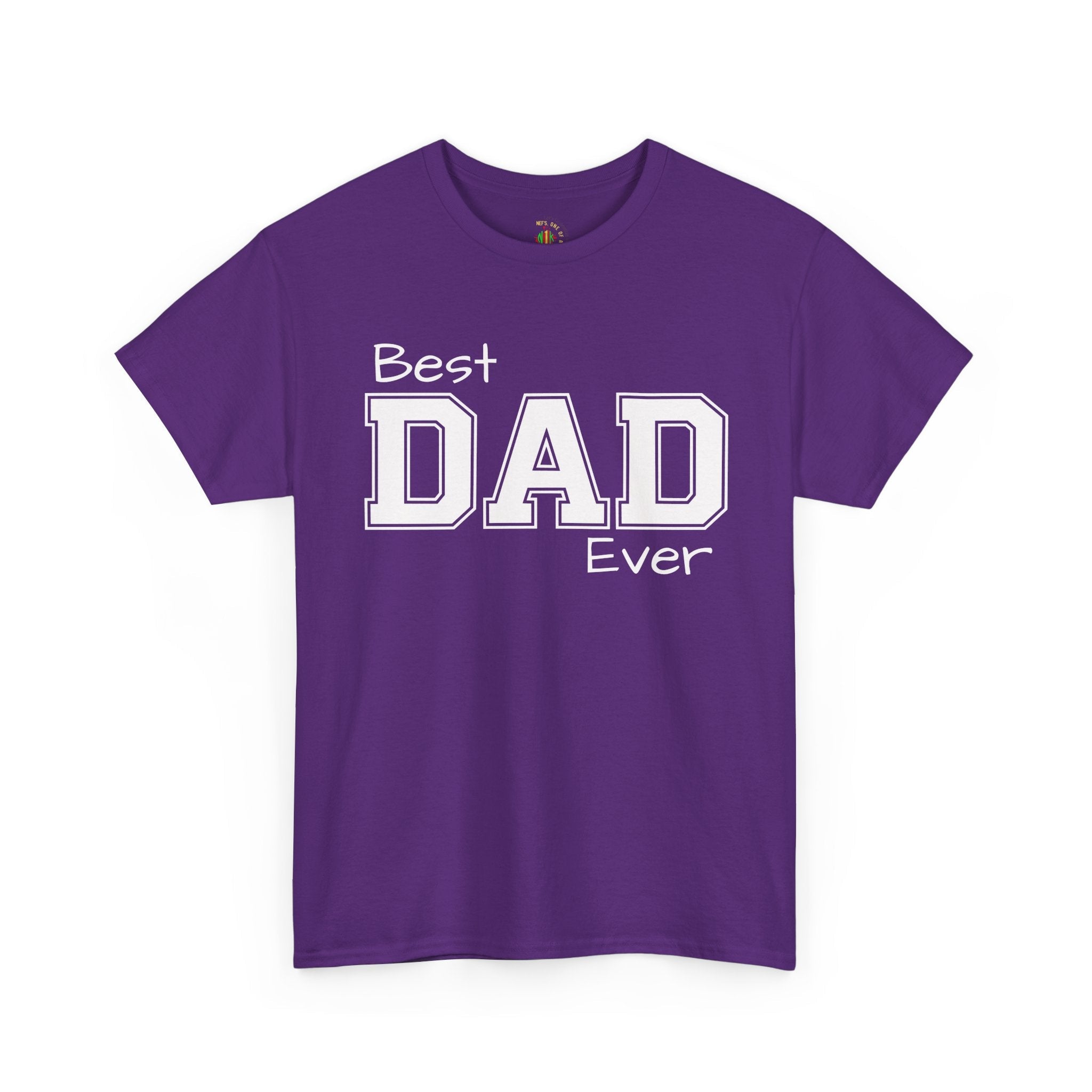 Best Dad Ever Tee — Custom Family Name & Kid Count on Back