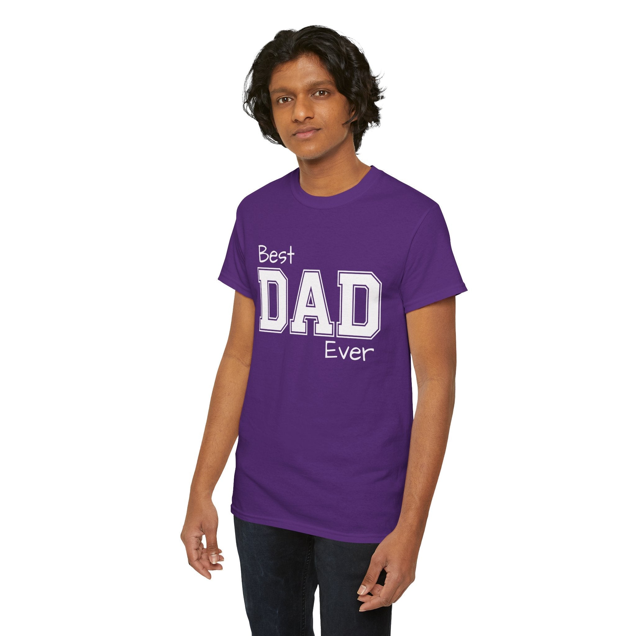 Best Dad Ever Tee — Custom Family Name & Kid Count on Back