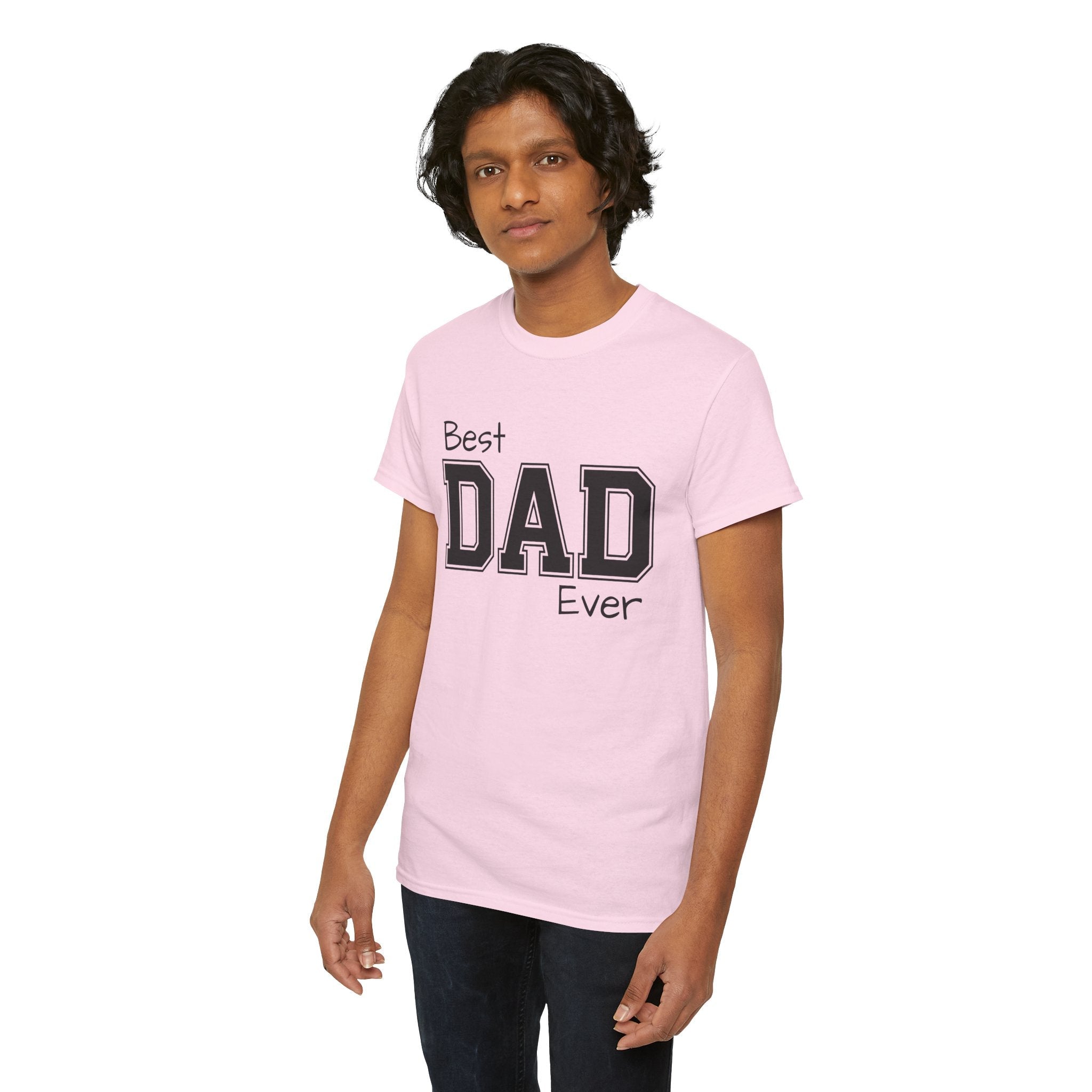 Best Dad Ever Tee — Custom Family Name & Kid Count on Back
