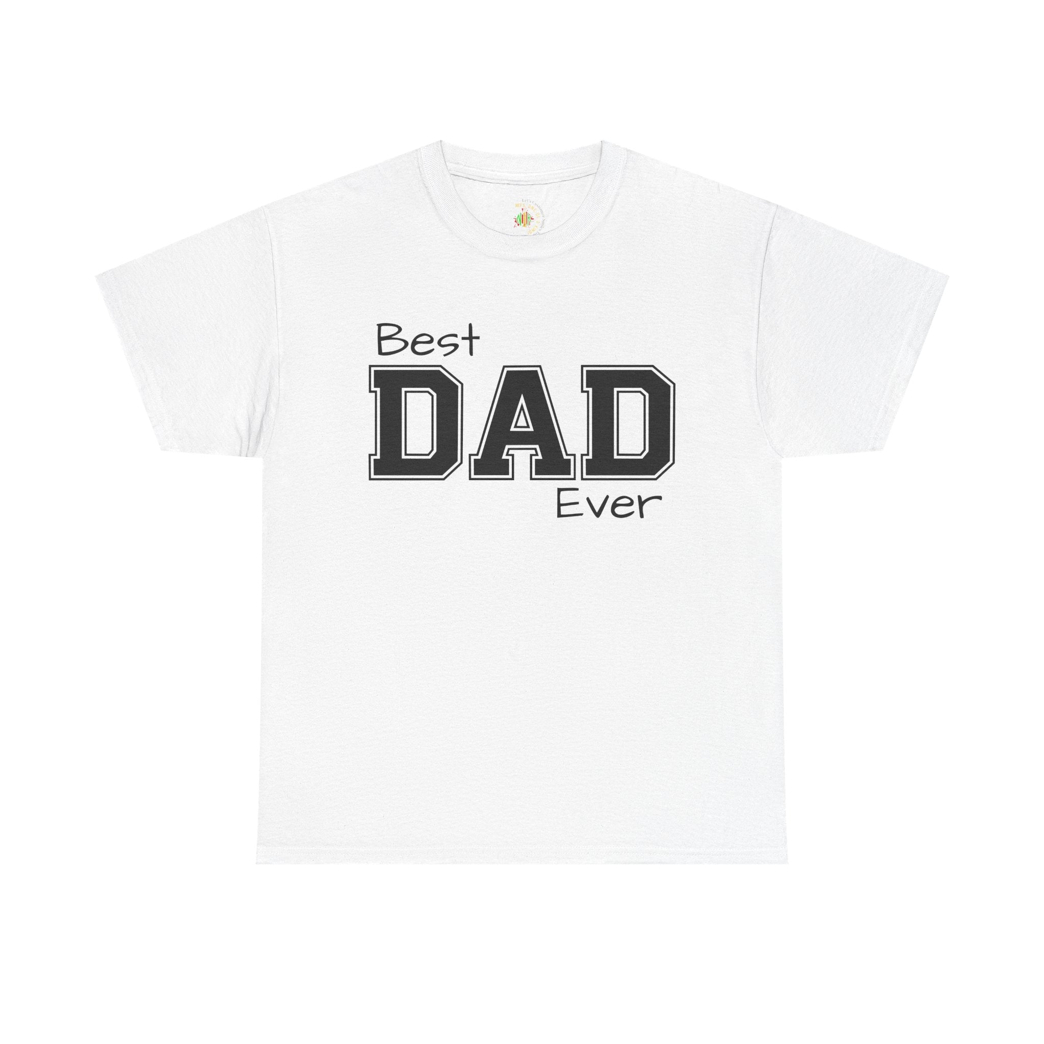 Best Dad Ever Tee — Custom Family Name & Kid Count on Back
