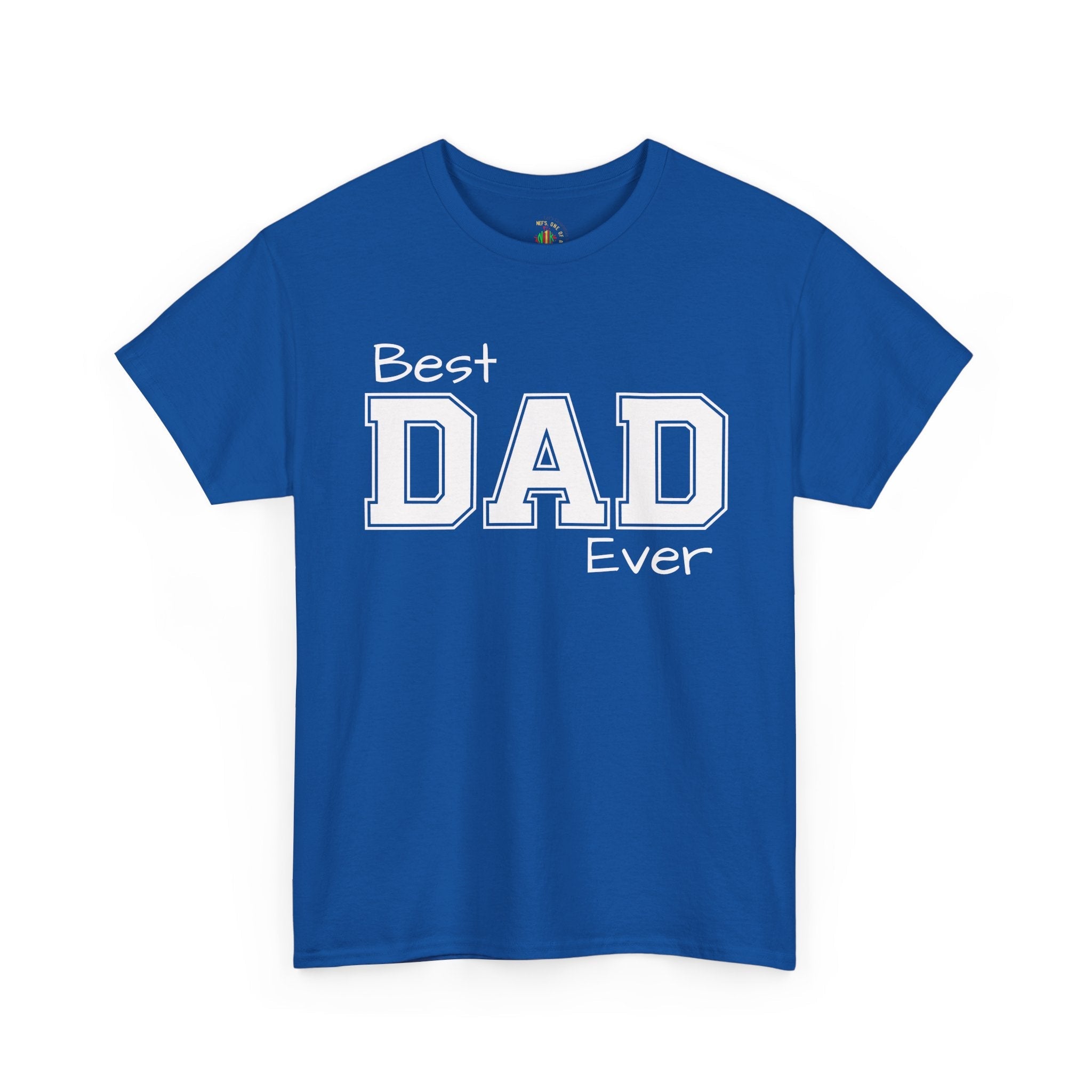 Best Dad Ever Tee — Custom Family Name & Kid Count on Back