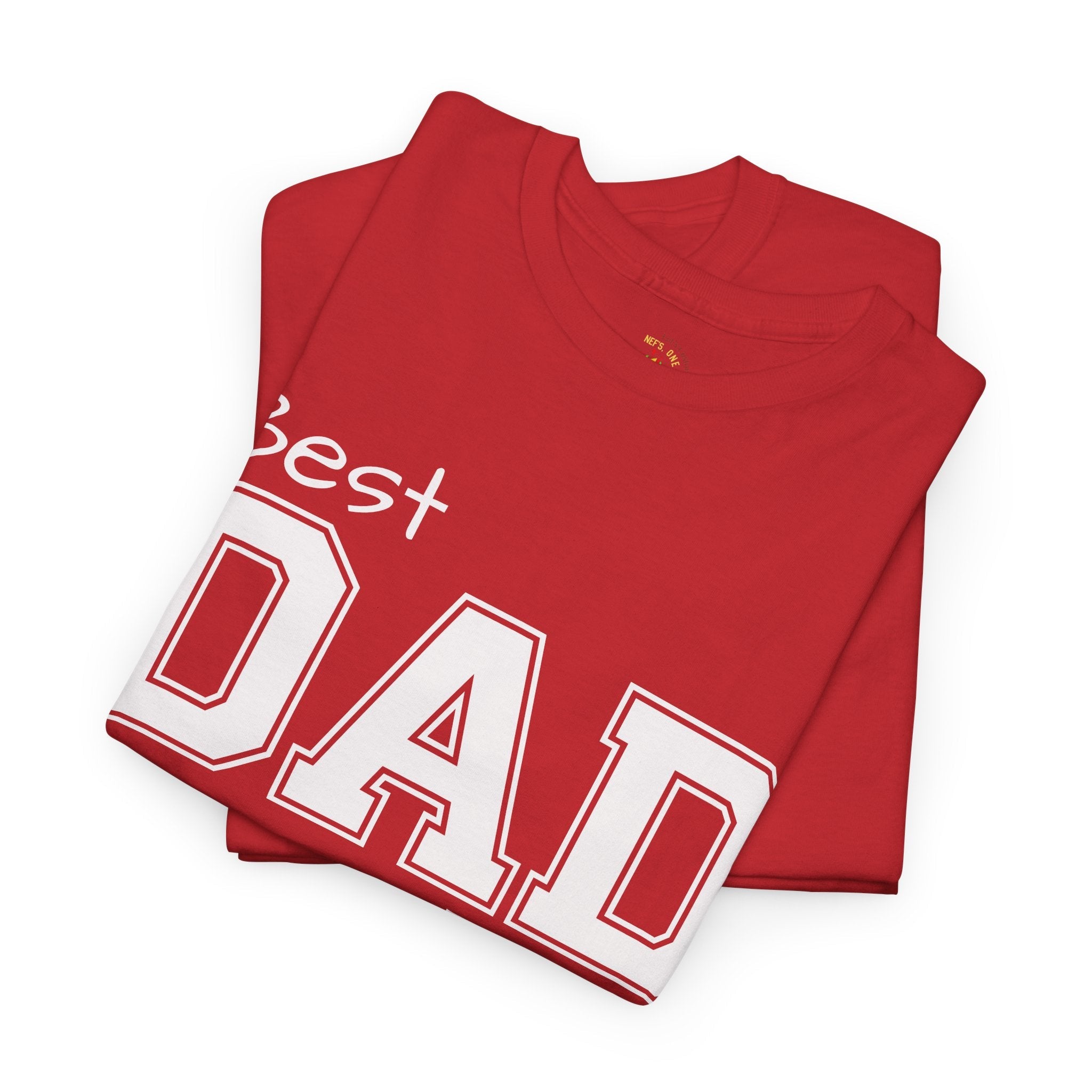Best Dad Ever Tee — Custom Family Name & Kid Count on Back
